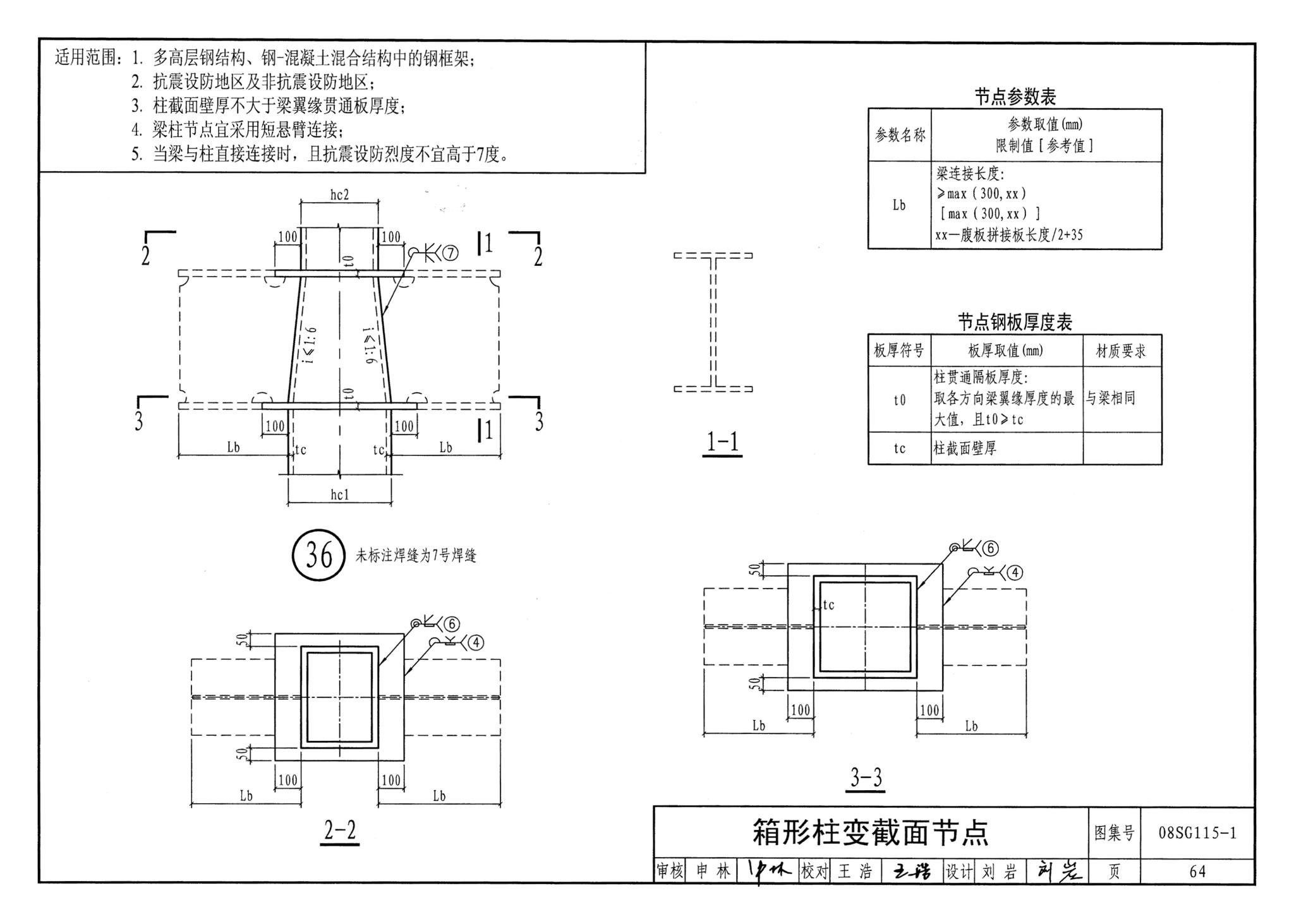 08SG115-1--钢结构施工图参数表示方法制图规则和构造详图