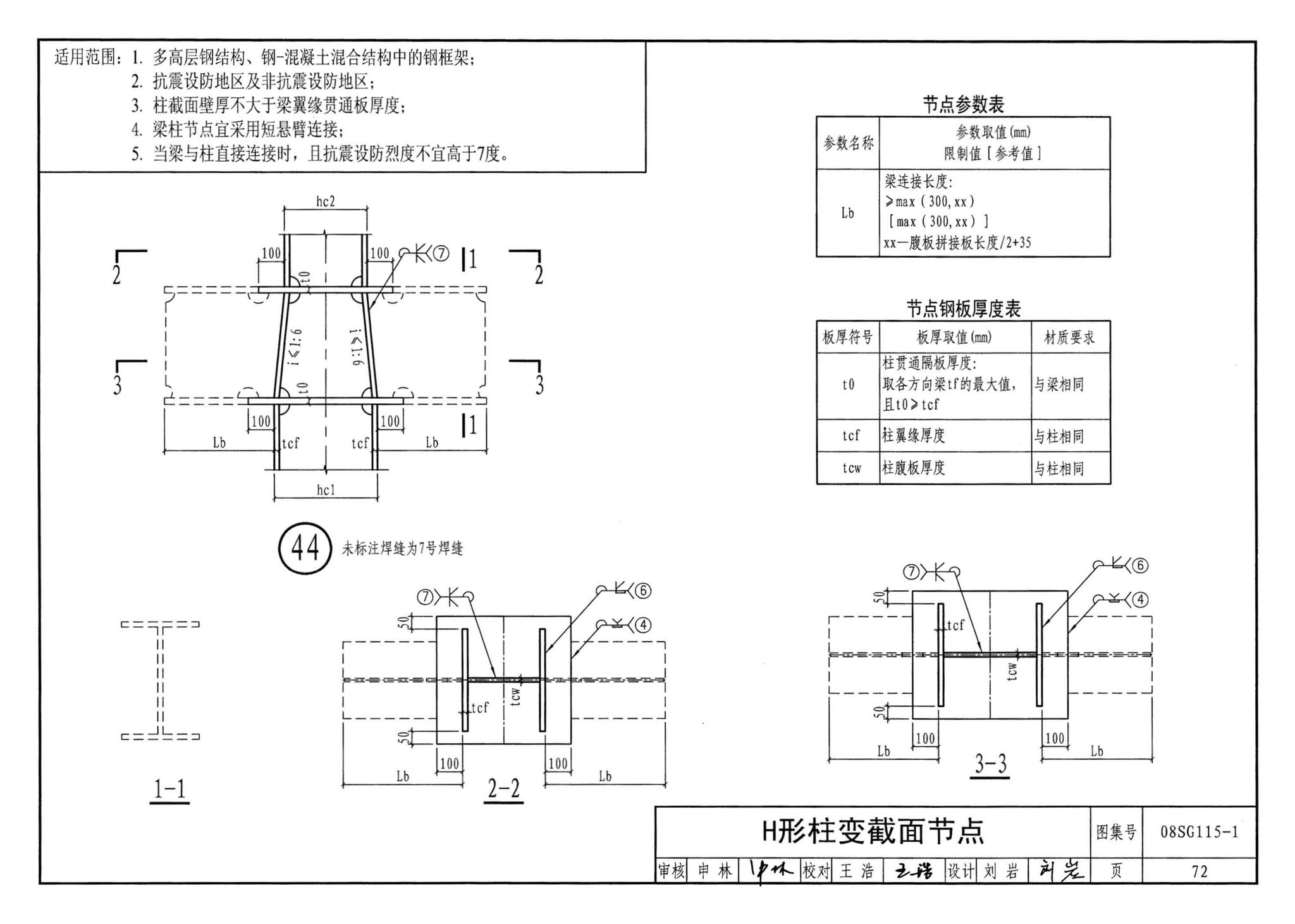 08SG115-1--钢结构施工图参数表示方法制图规则和构造详图