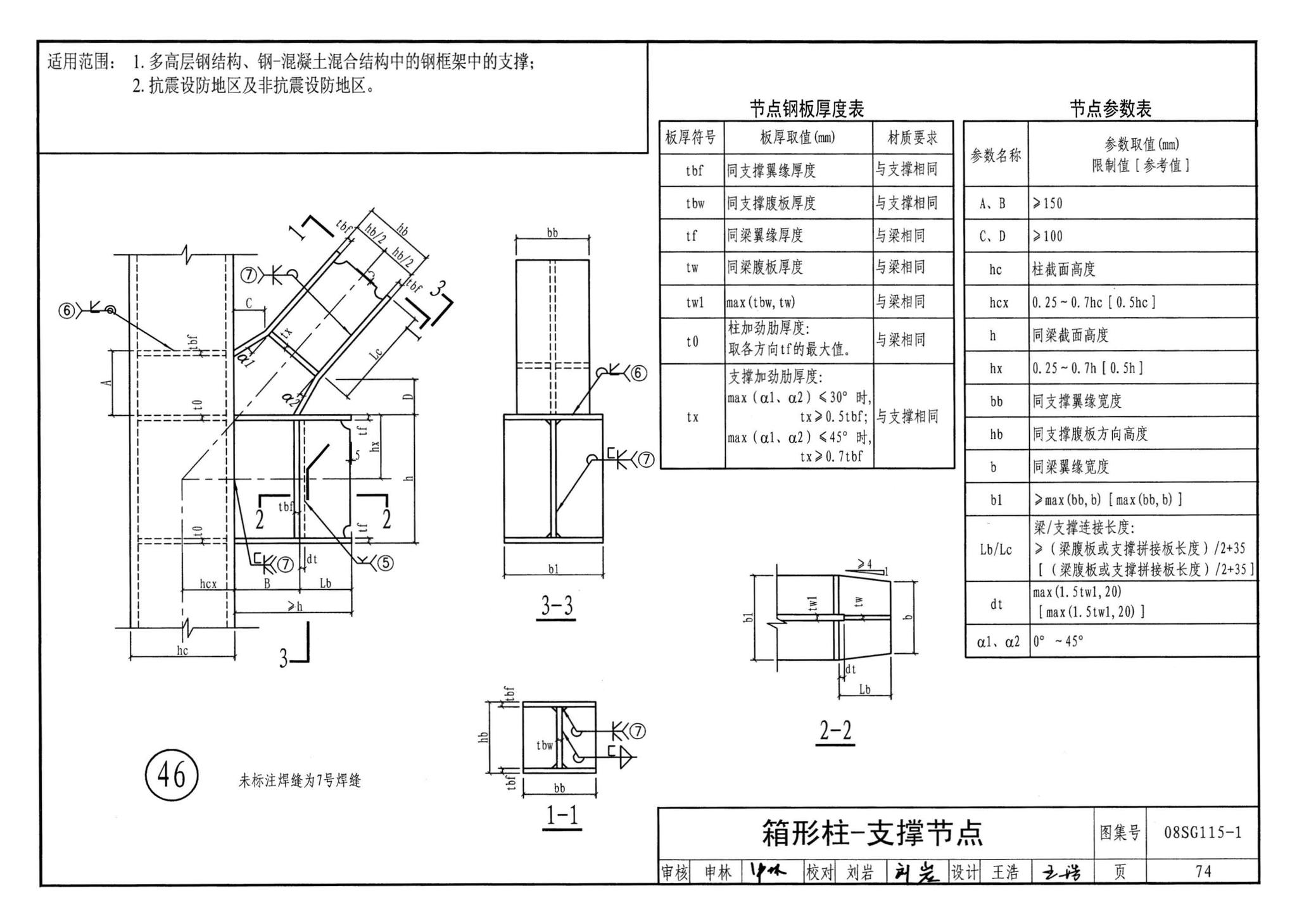 08SG115-1--钢结构施工图参数表示方法制图规则和构造详图