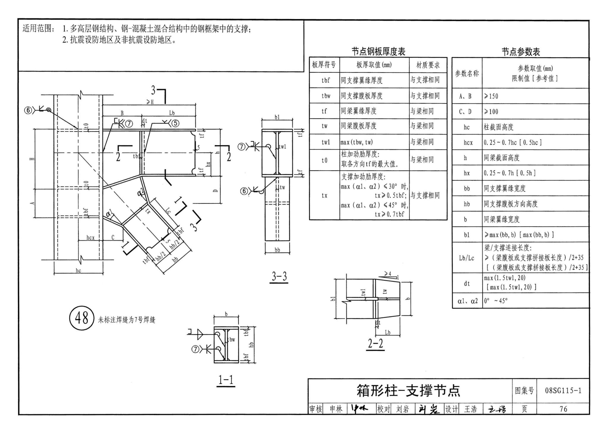 08SG115-1--钢结构施工图参数表示方法制图规则和构造详图