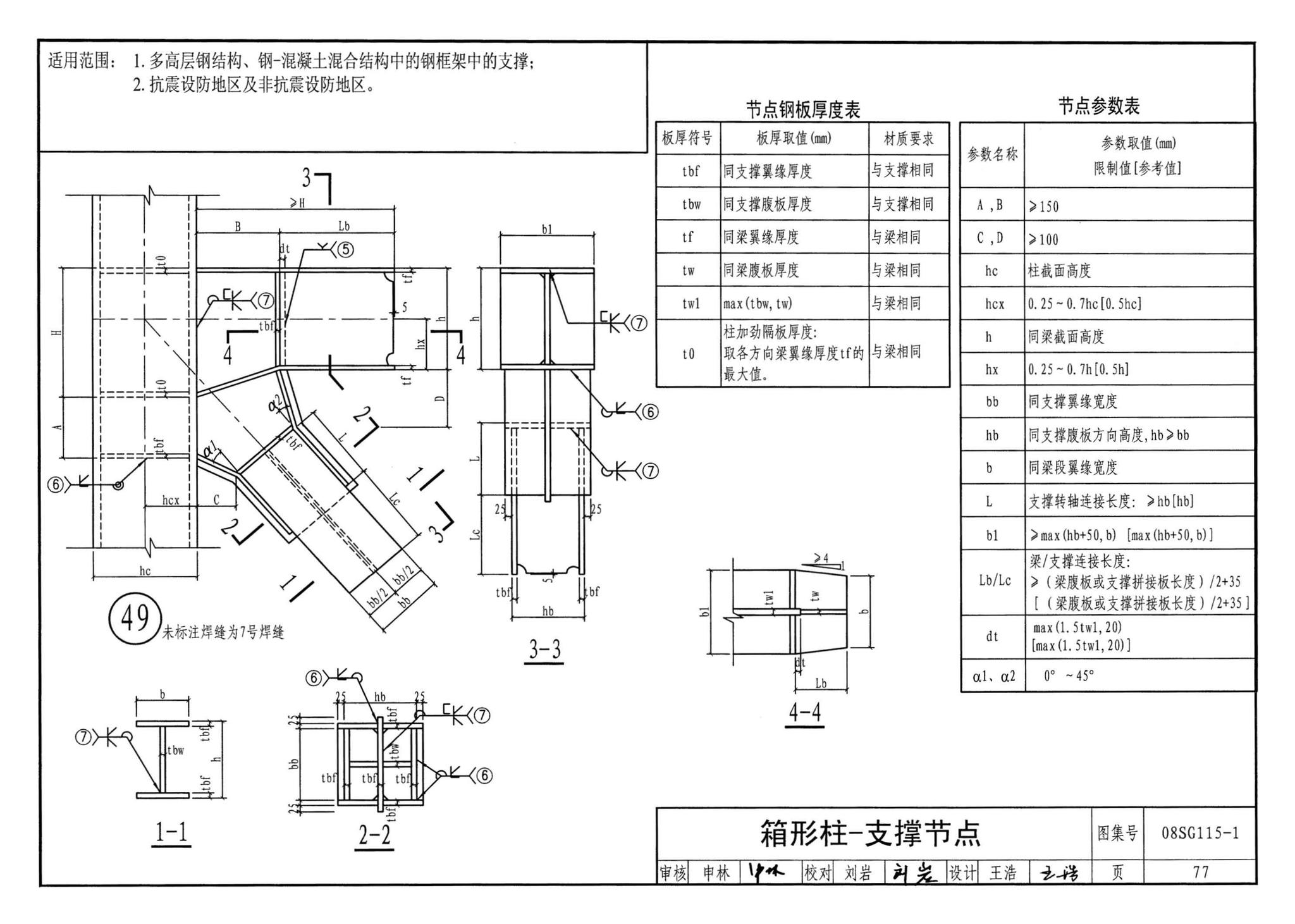 08SG115-1--钢结构施工图参数表示方法制图规则和构造详图