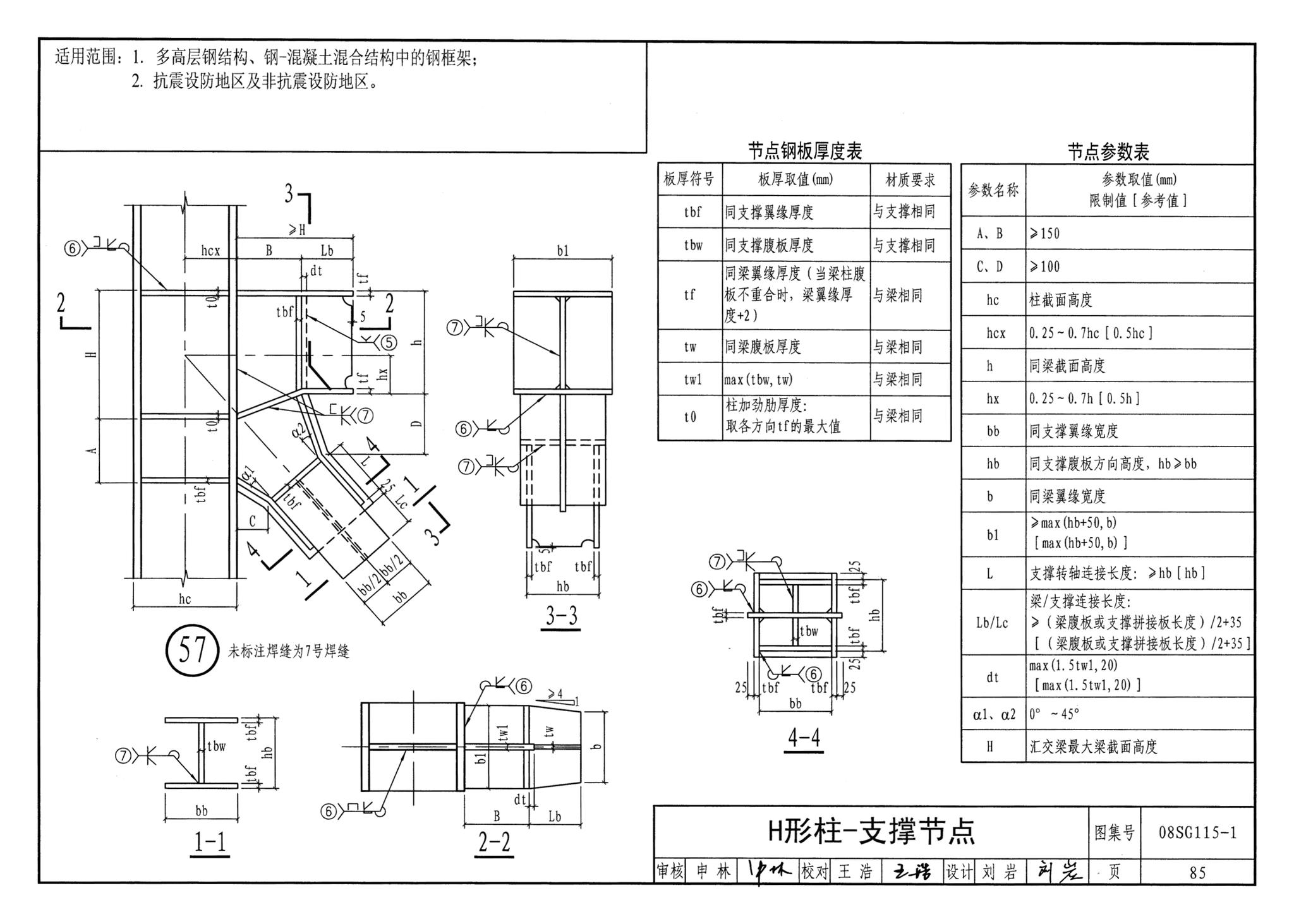 08SG115-1--钢结构施工图参数表示方法制图规则和构造详图