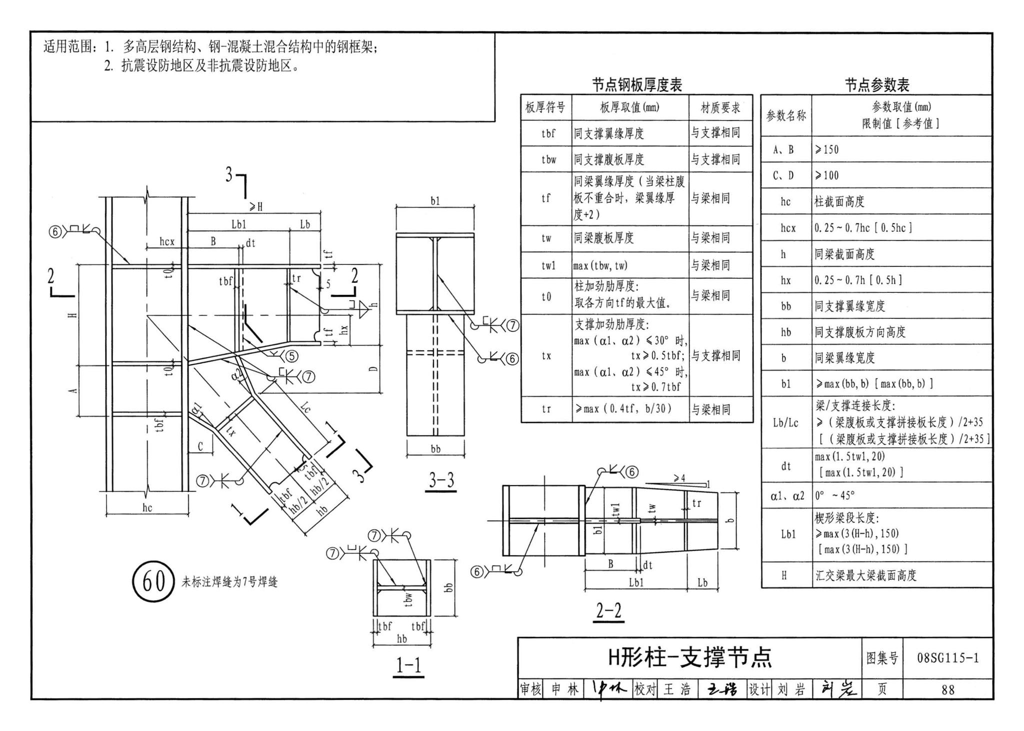 08SG115-1--钢结构施工图参数表示方法制图规则和构造详图