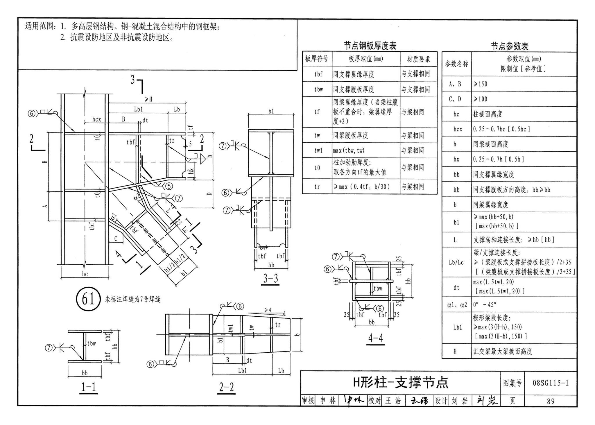 08SG115-1--钢结构施工图参数表示方法制图规则和构造详图