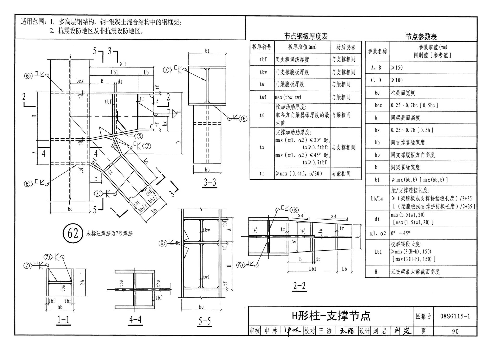 08SG115-1--钢结构施工图参数表示方法制图规则和构造详图