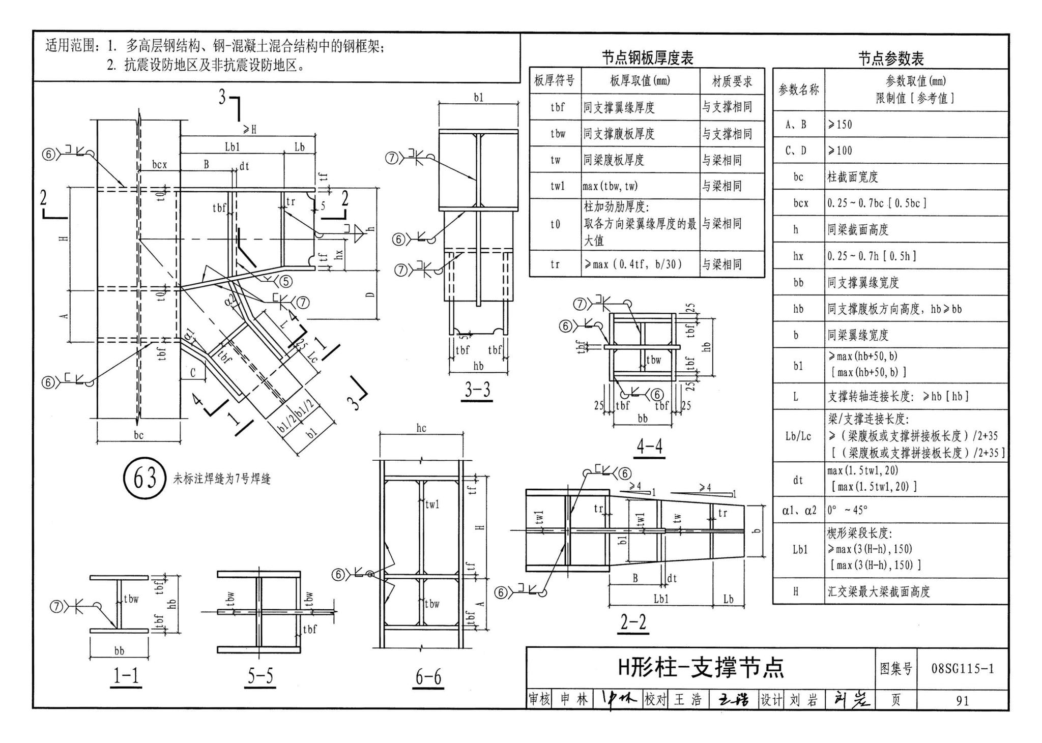 08SG115-1--钢结构施工图参数表示方法制图规则和构造详图