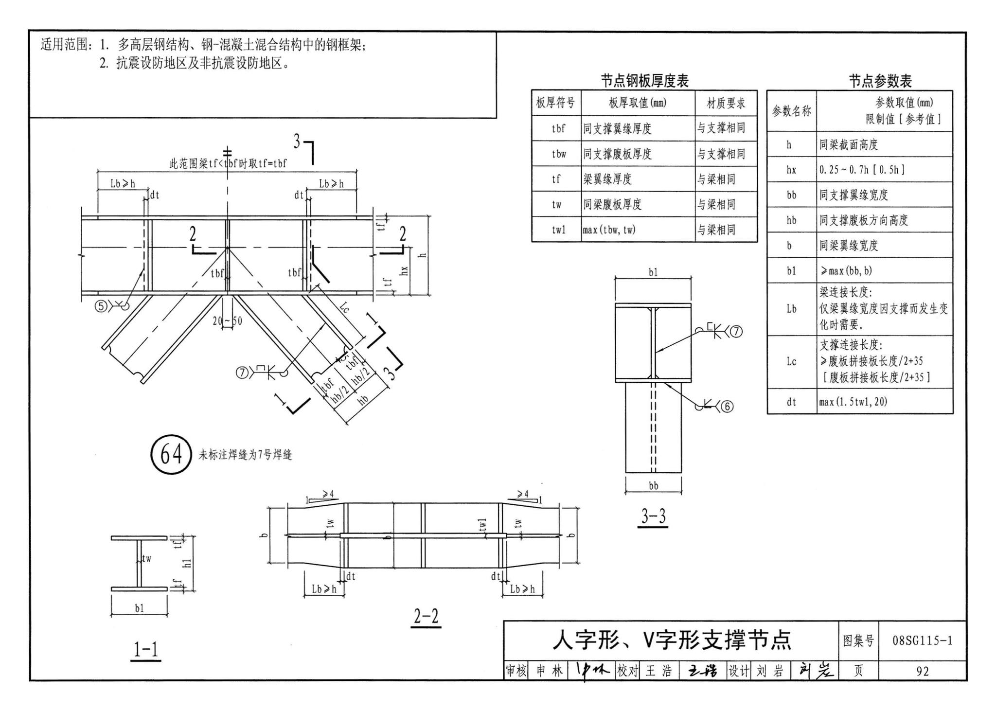 08SG115-1--钢结构施工图参数表示方法制图规则和构造详图