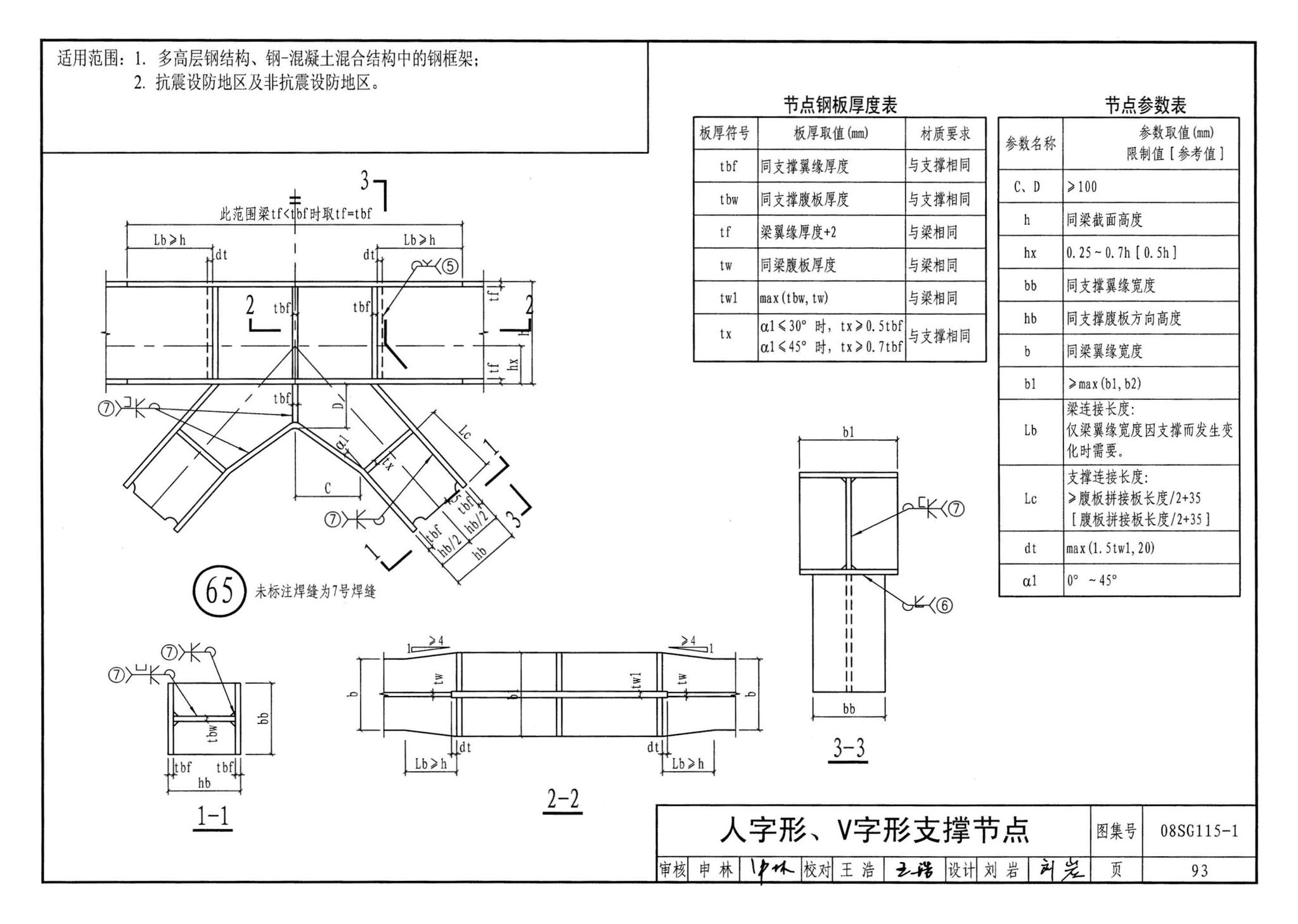 08SG115-1--钢结构施工图参数表示方法制图规则和构造详图