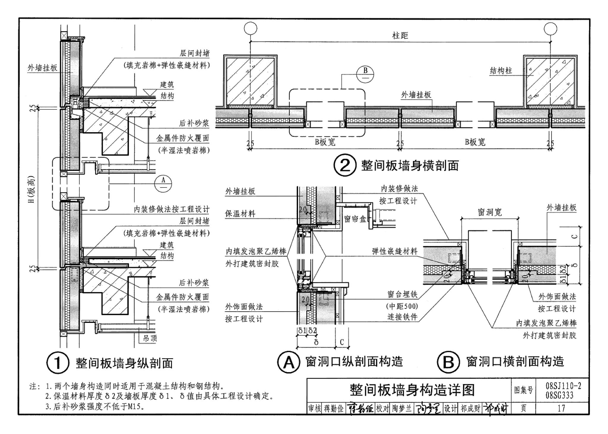 08SG333、08SJ110-2--预制混凝土外墙挂板