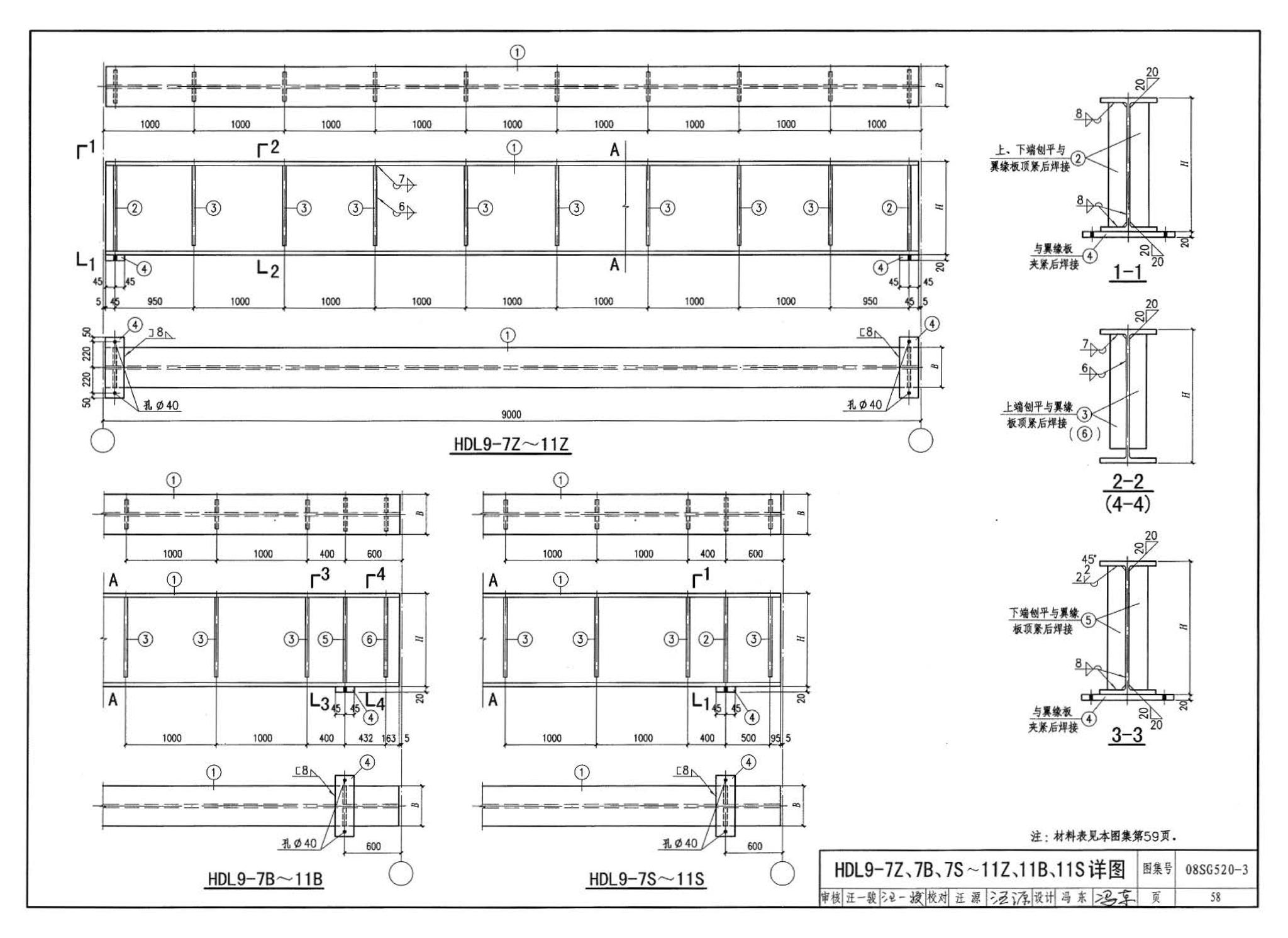 08SG520-3--钢吊车梁（H型钢 工作级别A1～A5）