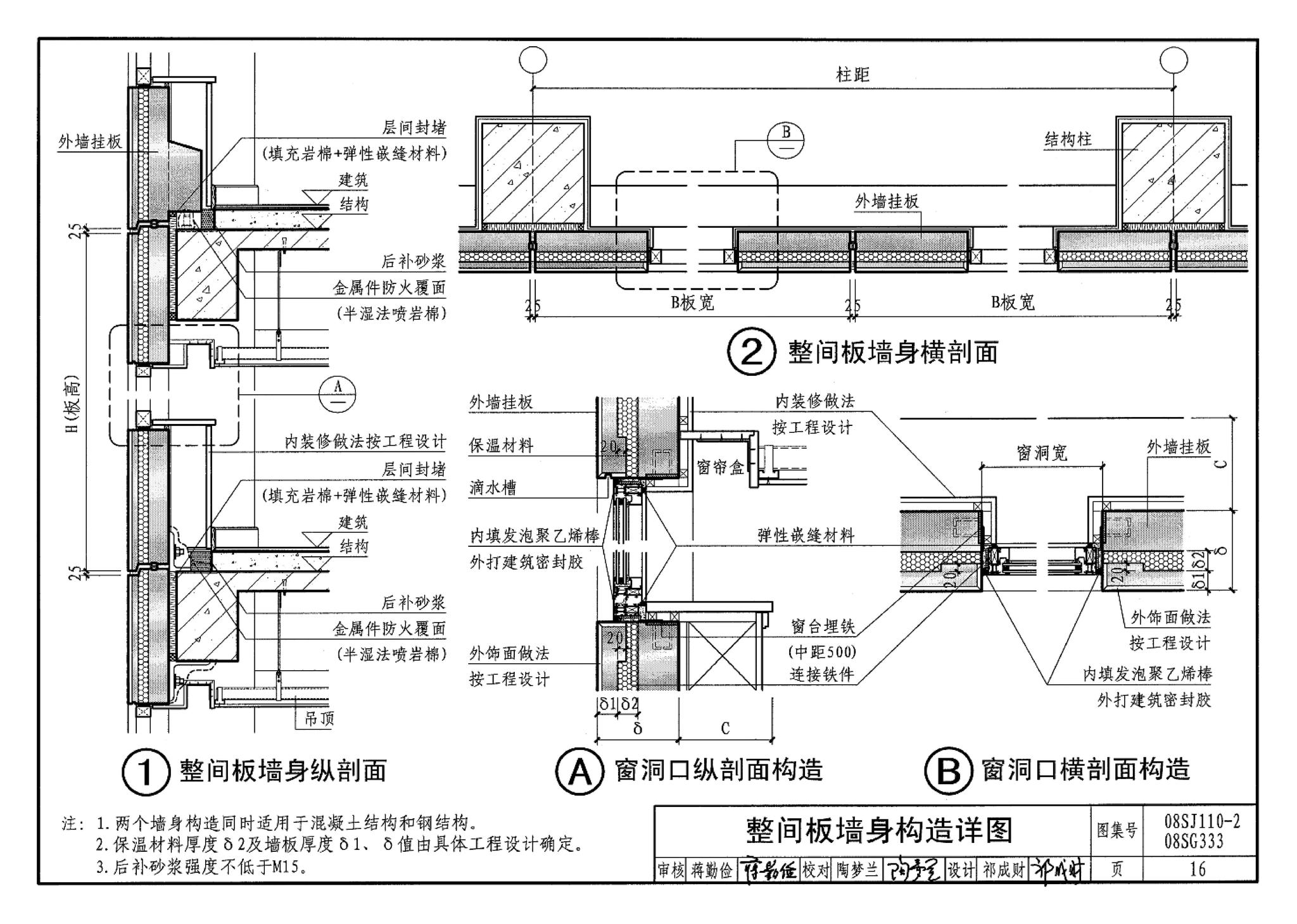 08SJ110-2、08SG333--预制混凝土外墙挂板