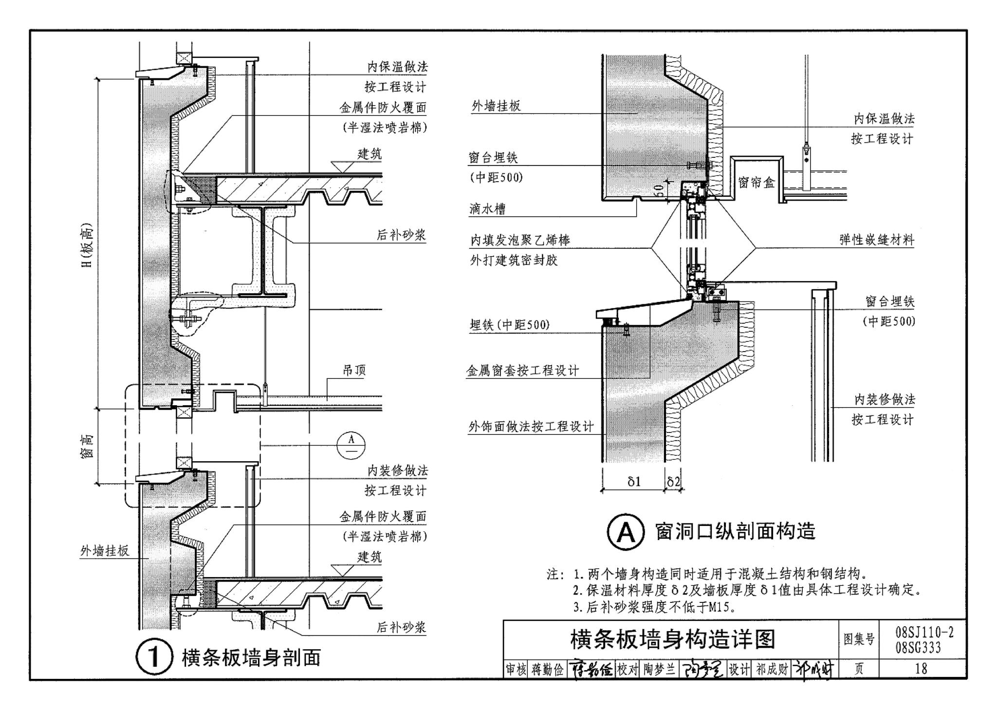 08SJ110-2、08SG333--预制混凝土外墙挂板