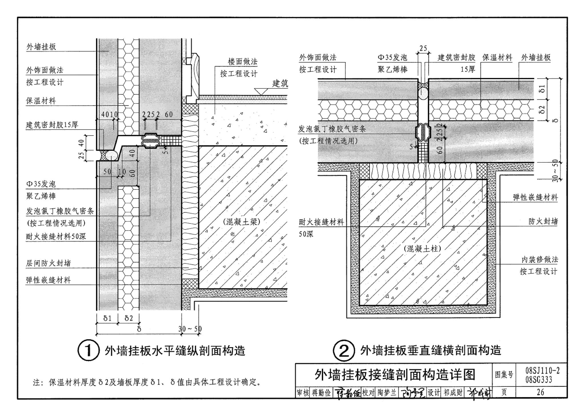 08SJ110-2、08SG333--预制混凝土外墙挂板