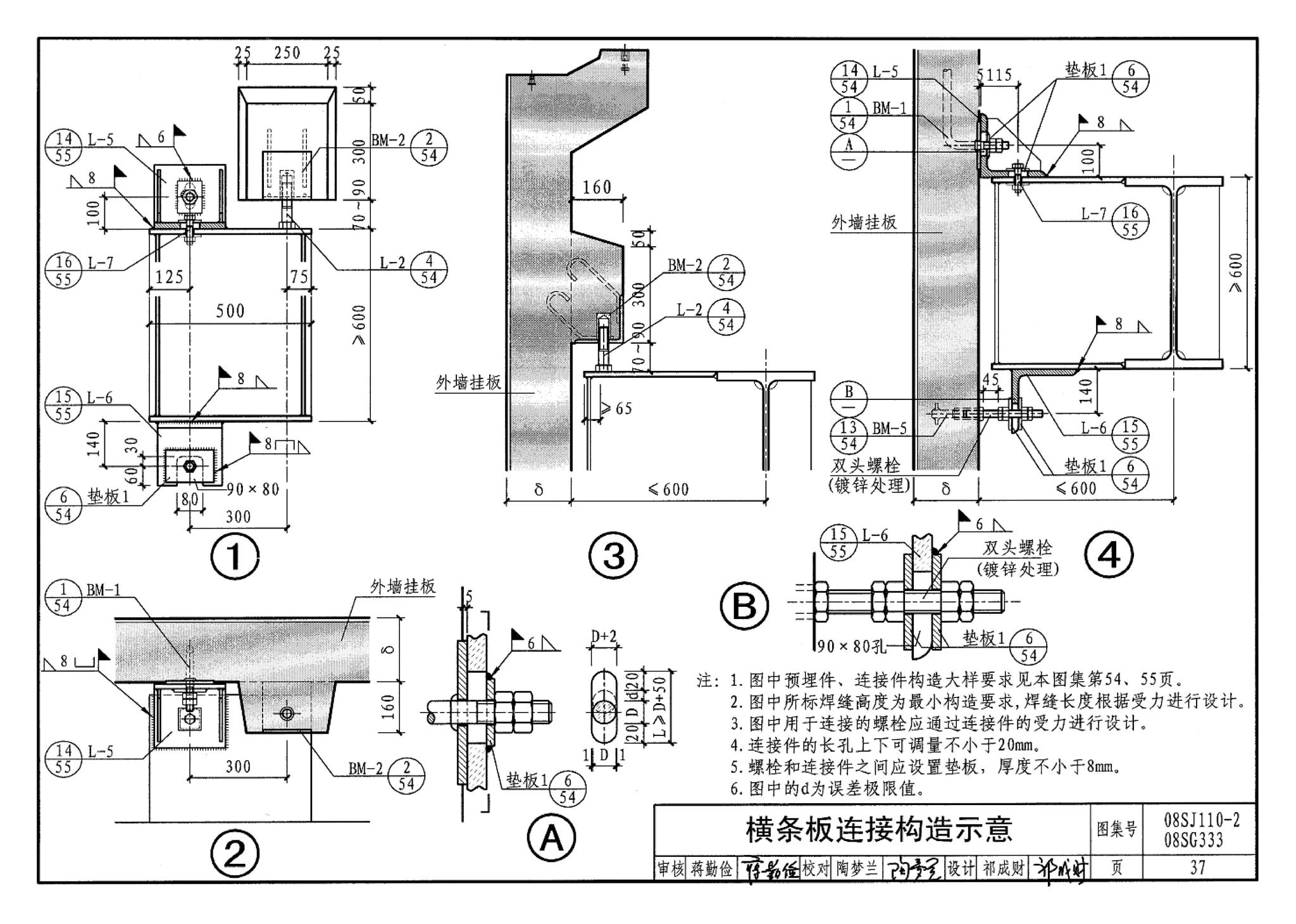 08SJ110-2、08SG333--预制混凝土外墙挂板