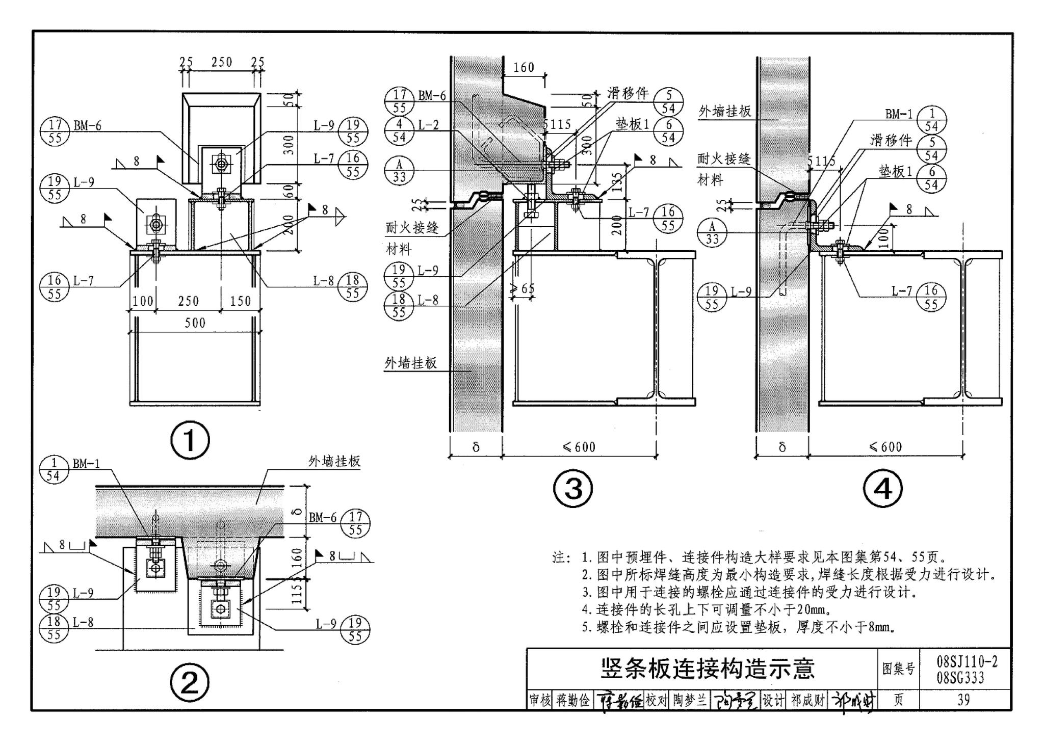 08SJ110-2、08SG333--预制混凝土外墙挂板