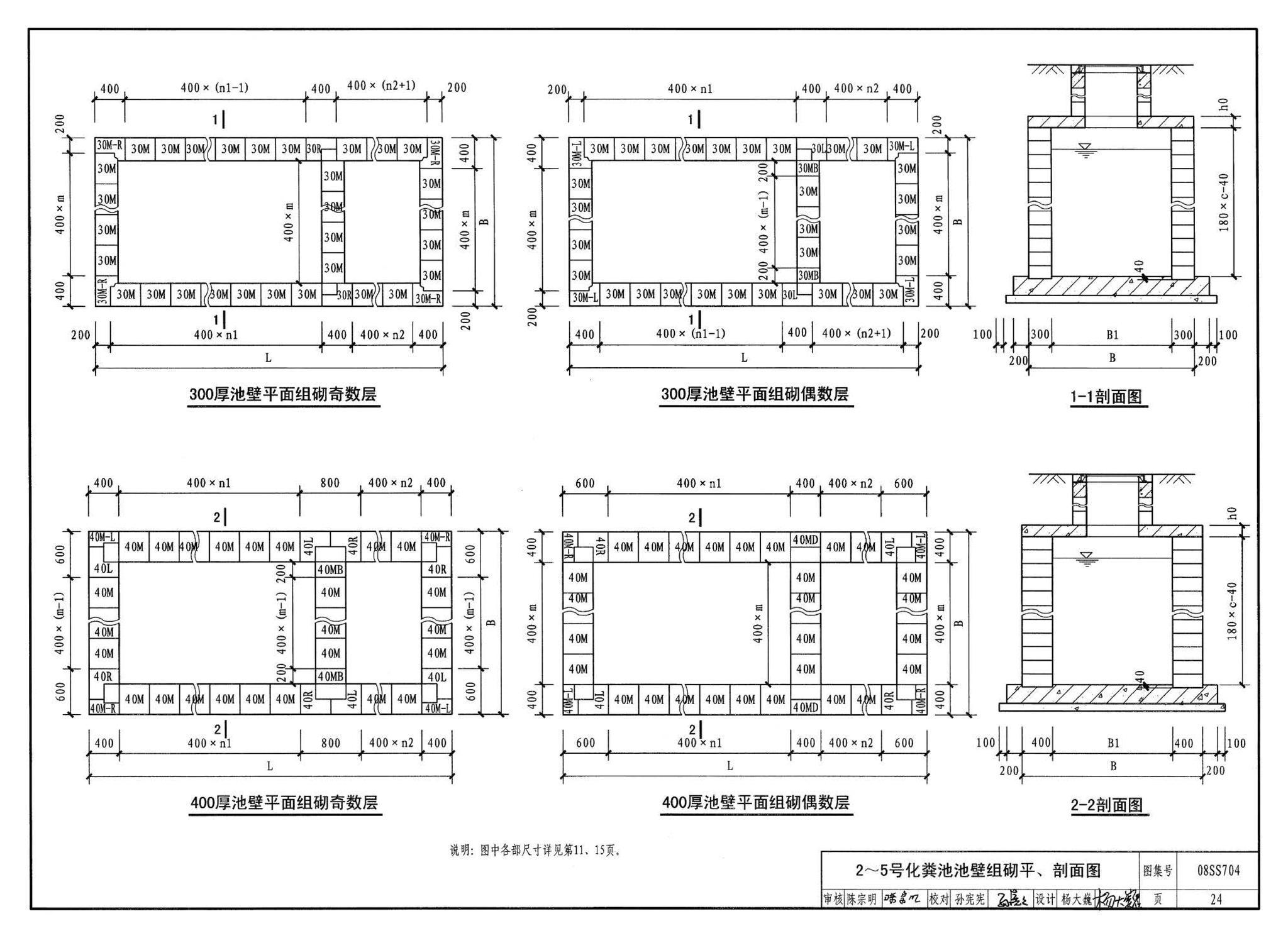 08SS704--混凝土模块式化粪池