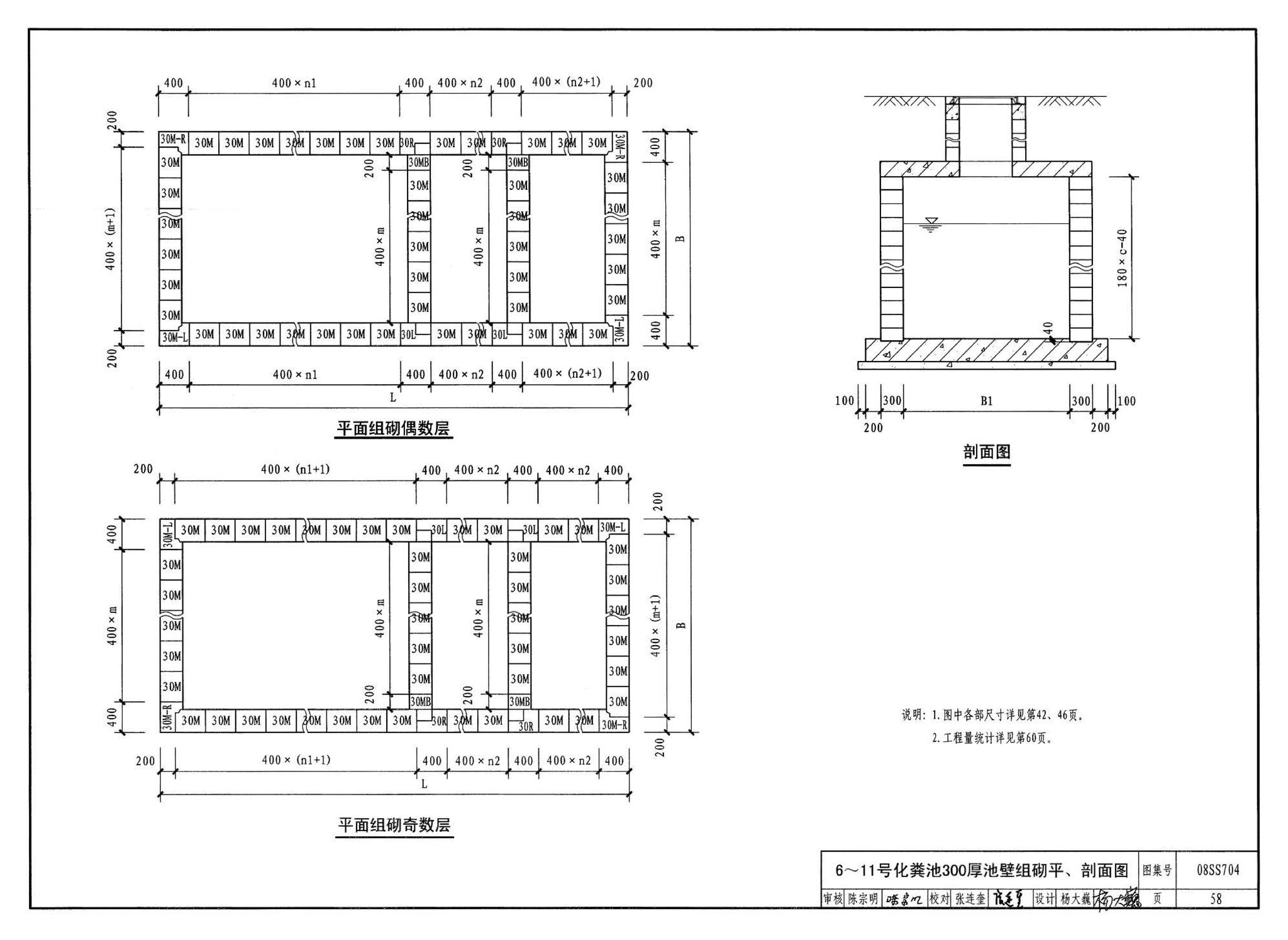 08SS704--混凝土模块式化粪池