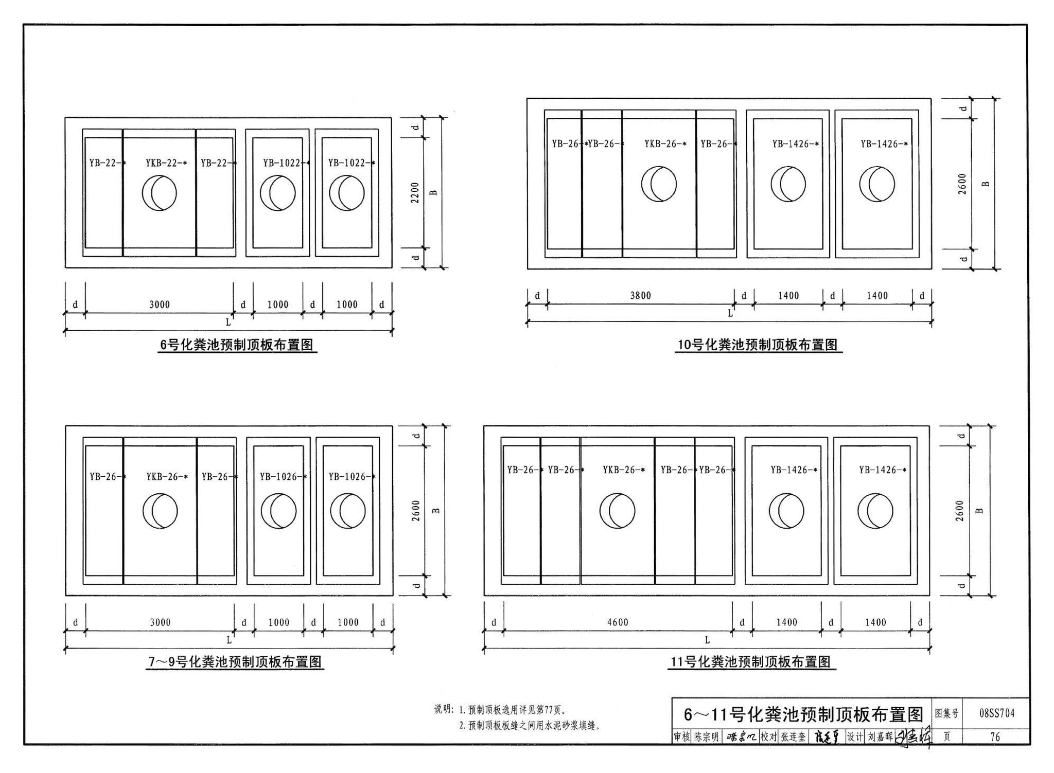 08SS704--混凝土模块式化粪池