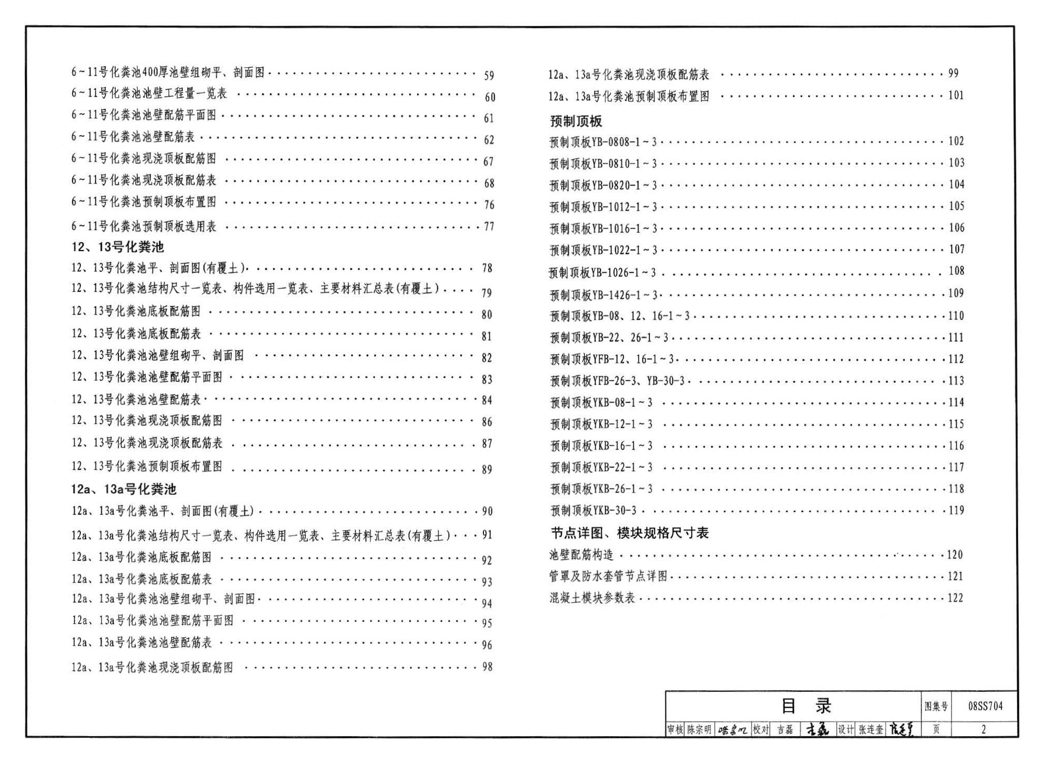 08SS704--混凝土模块式化粪池