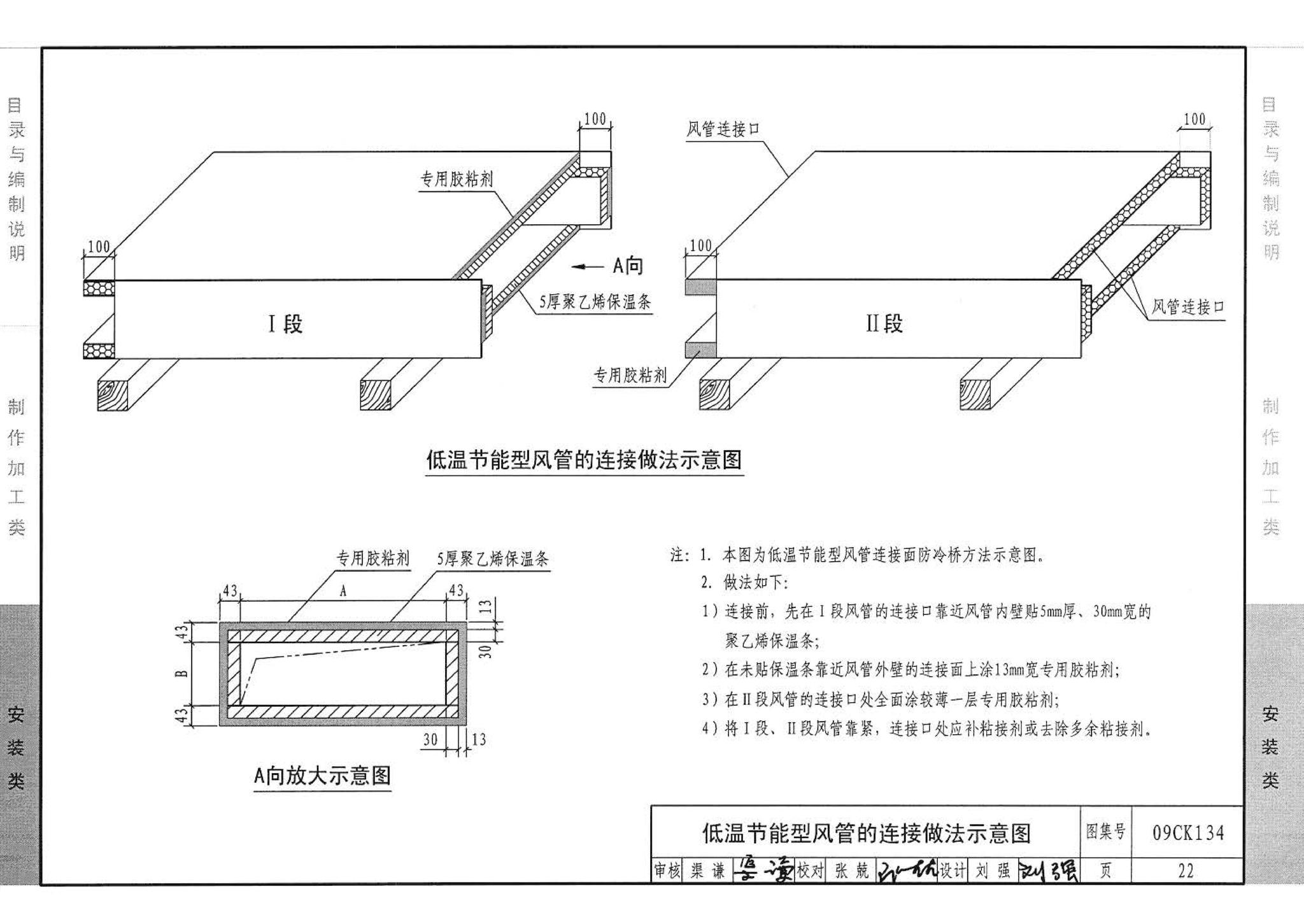 09CK134--机制玻镁复合板风管制作与安装（参考图集）