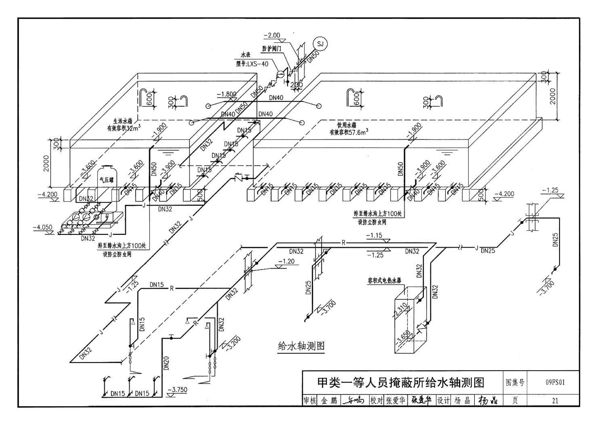 09FS01--防空地下室给排水设计示例