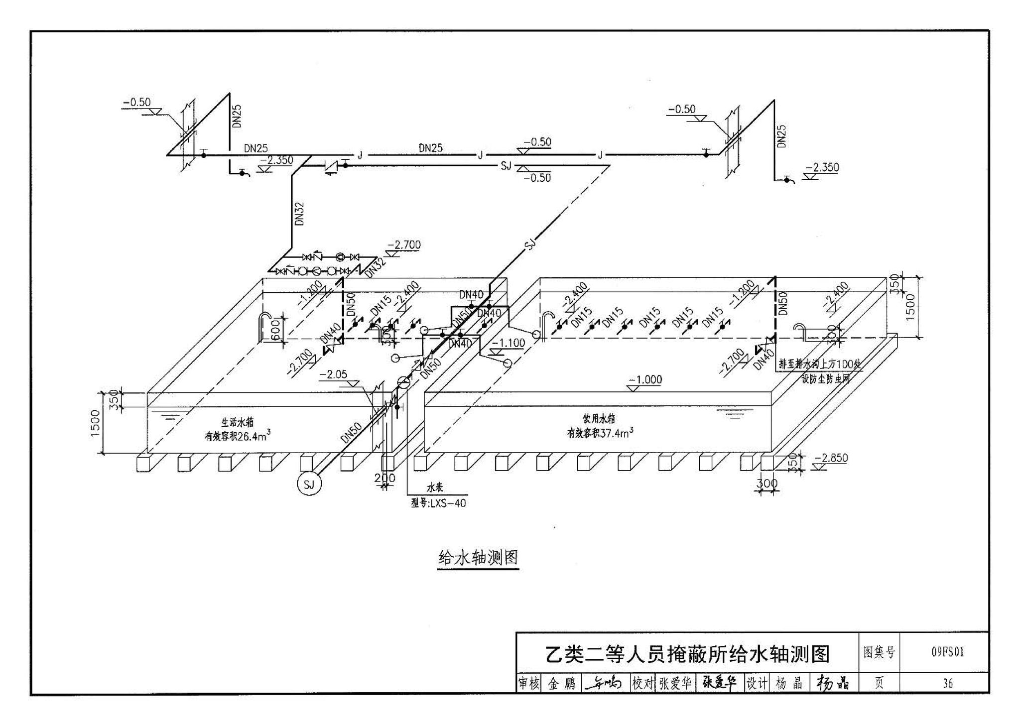 09FS01--防空地下室给排水设计示例