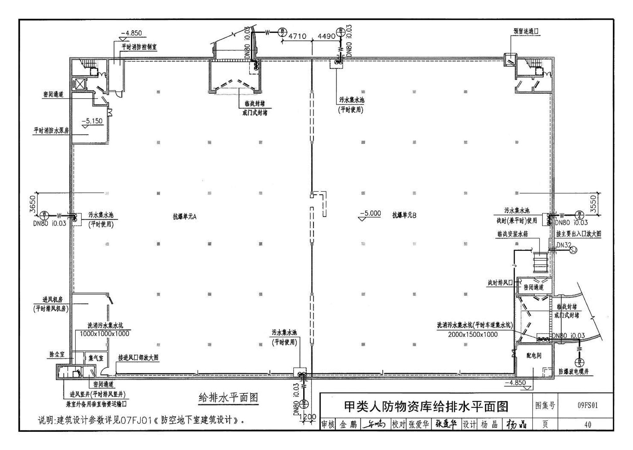 09FS01--防空地下室给排水设计示例