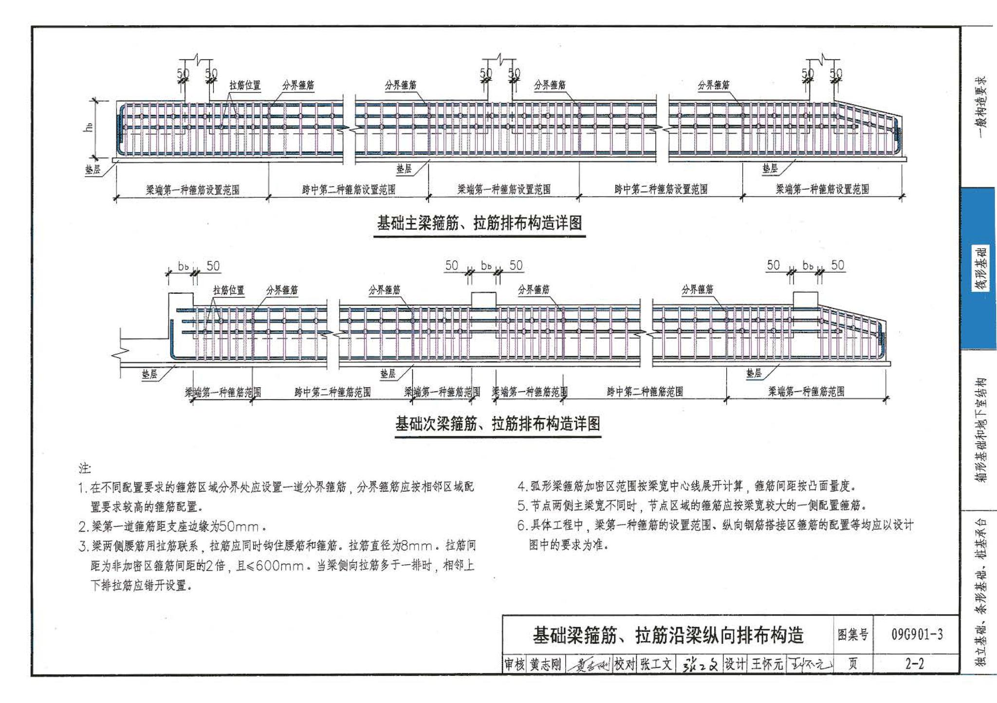 09G901-3--混凝土结构施工钢筋排布规则与构造详图（筏形基础、箱形基础、地下室结构、独立基础、条形基础、桩基承台）