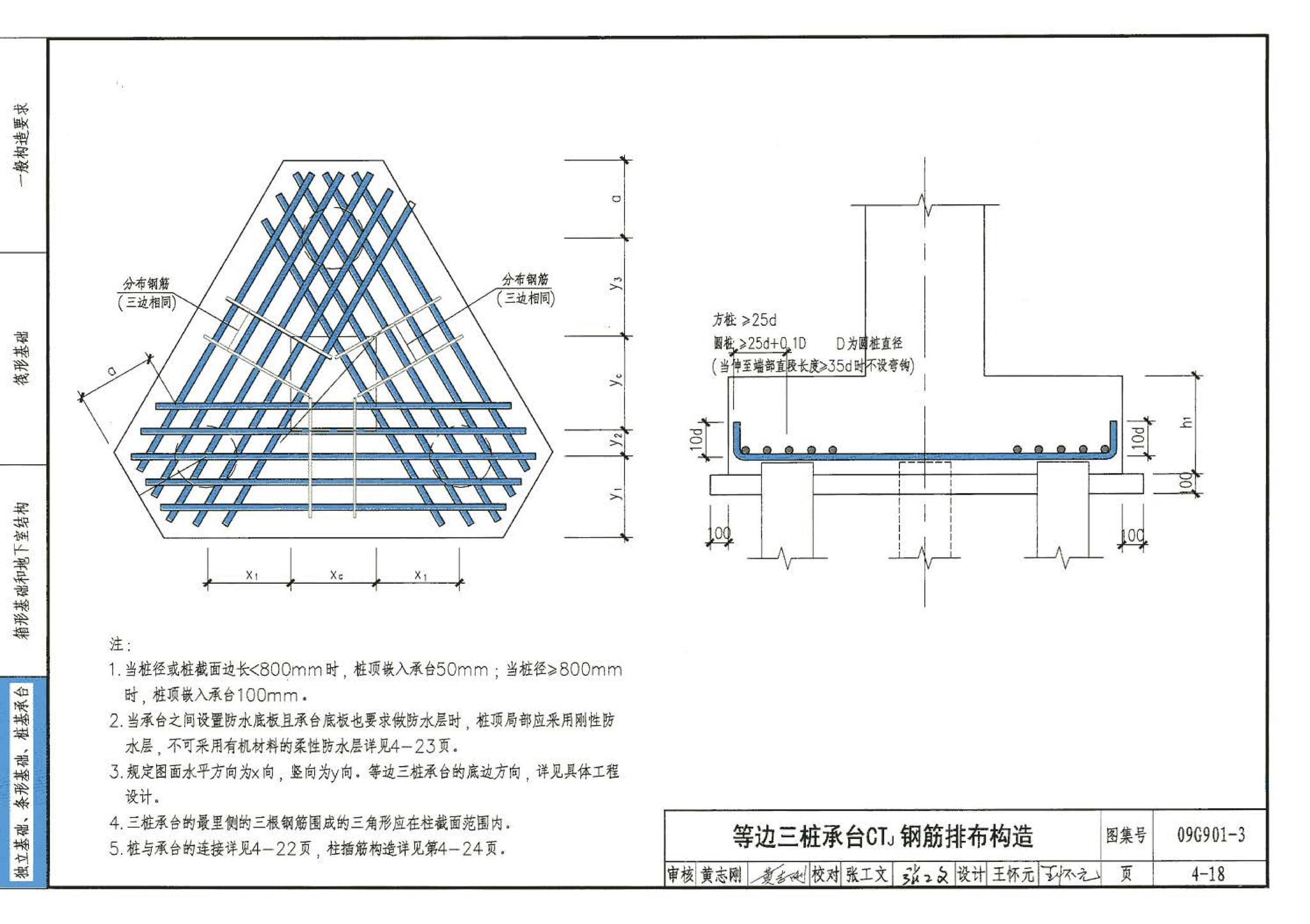 09G901-3--混凝土结构施工钢筋排布规则与构造详图（筏形基础、箱形基础、地下室结构、独立基础、条形基础、桩基承台）