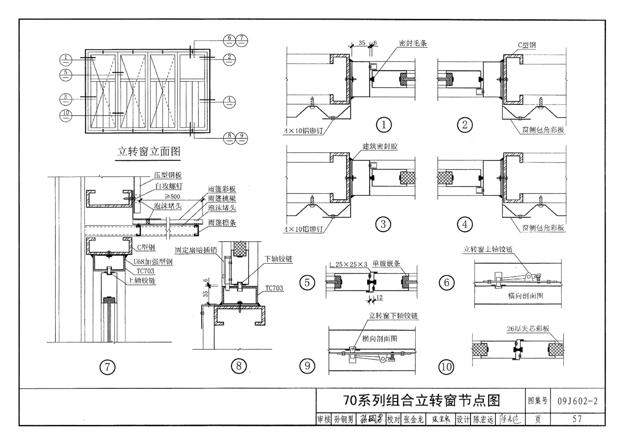 09J602-2--彩色涂层钢板门窗