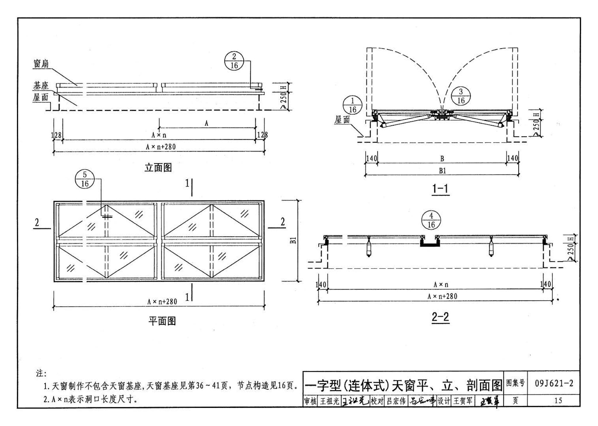 09J621-2--电动采光排烟天窗