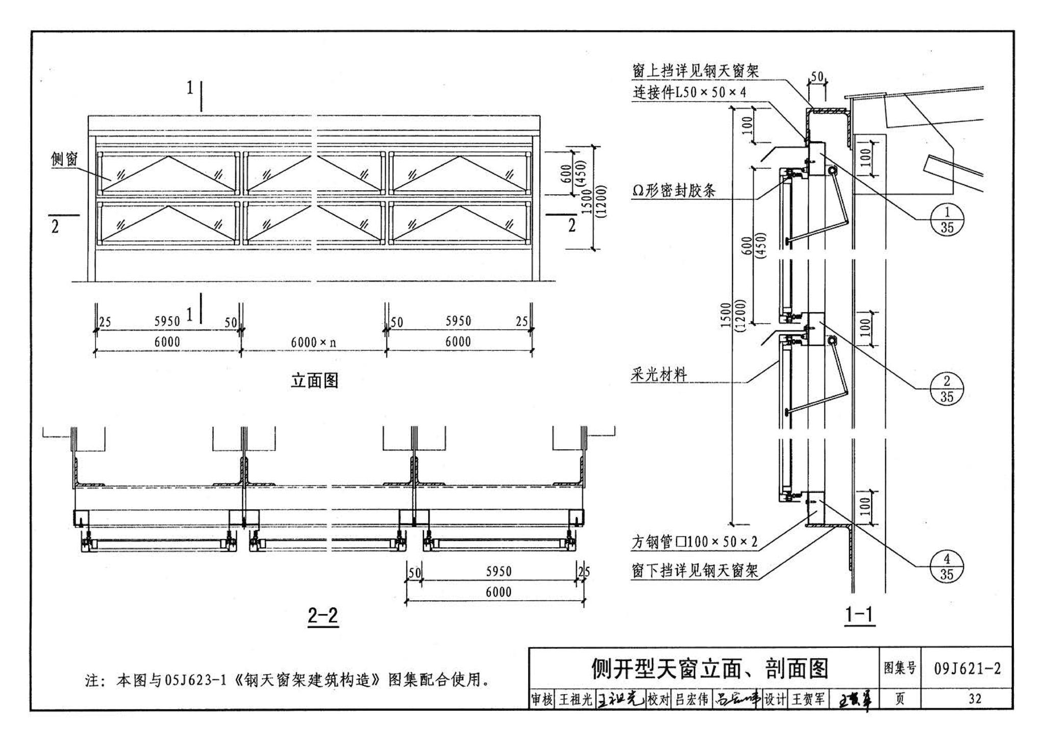 09J621-2--电动采光排烟天窗