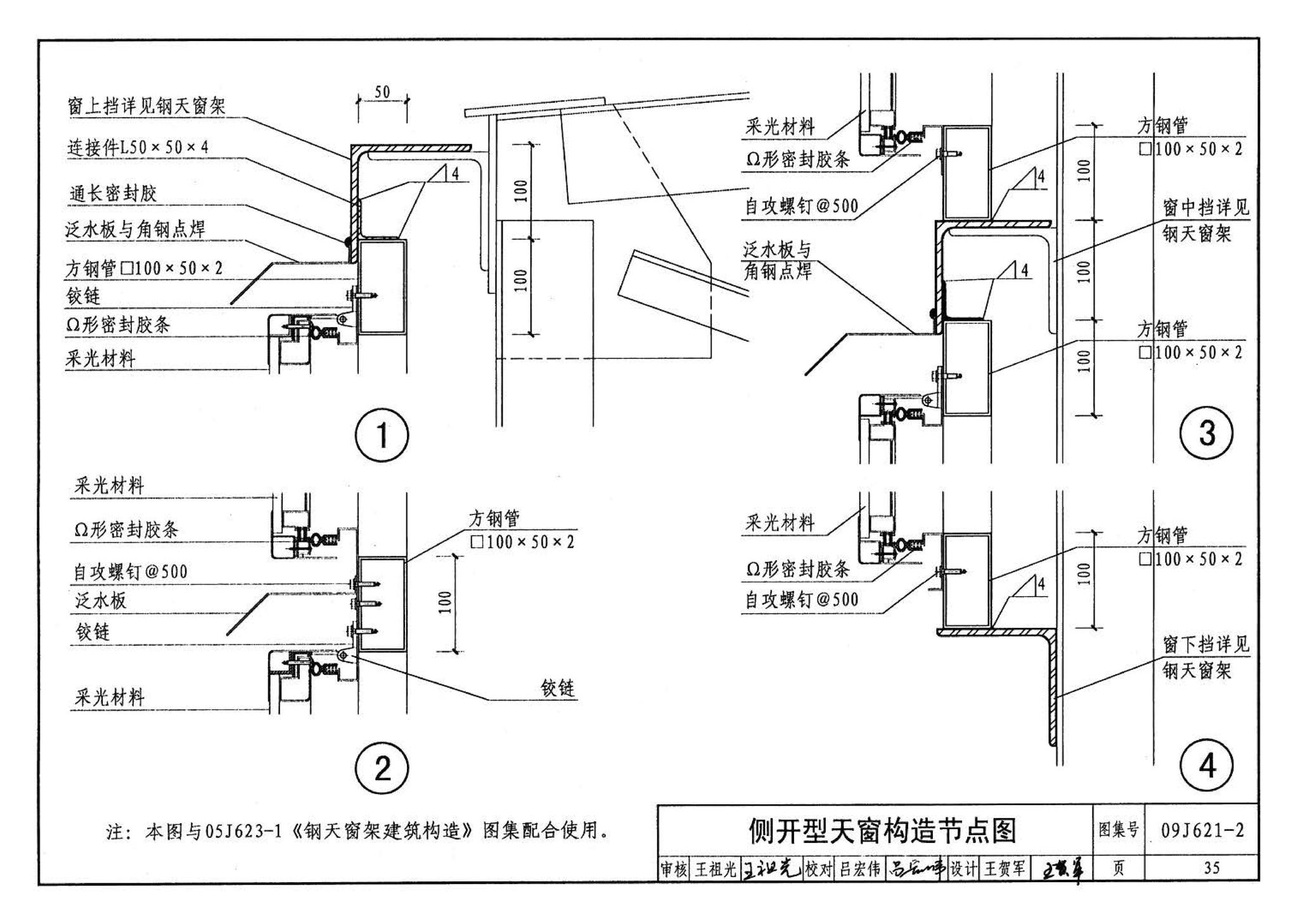 09J621-2--电动采光排烟天窗