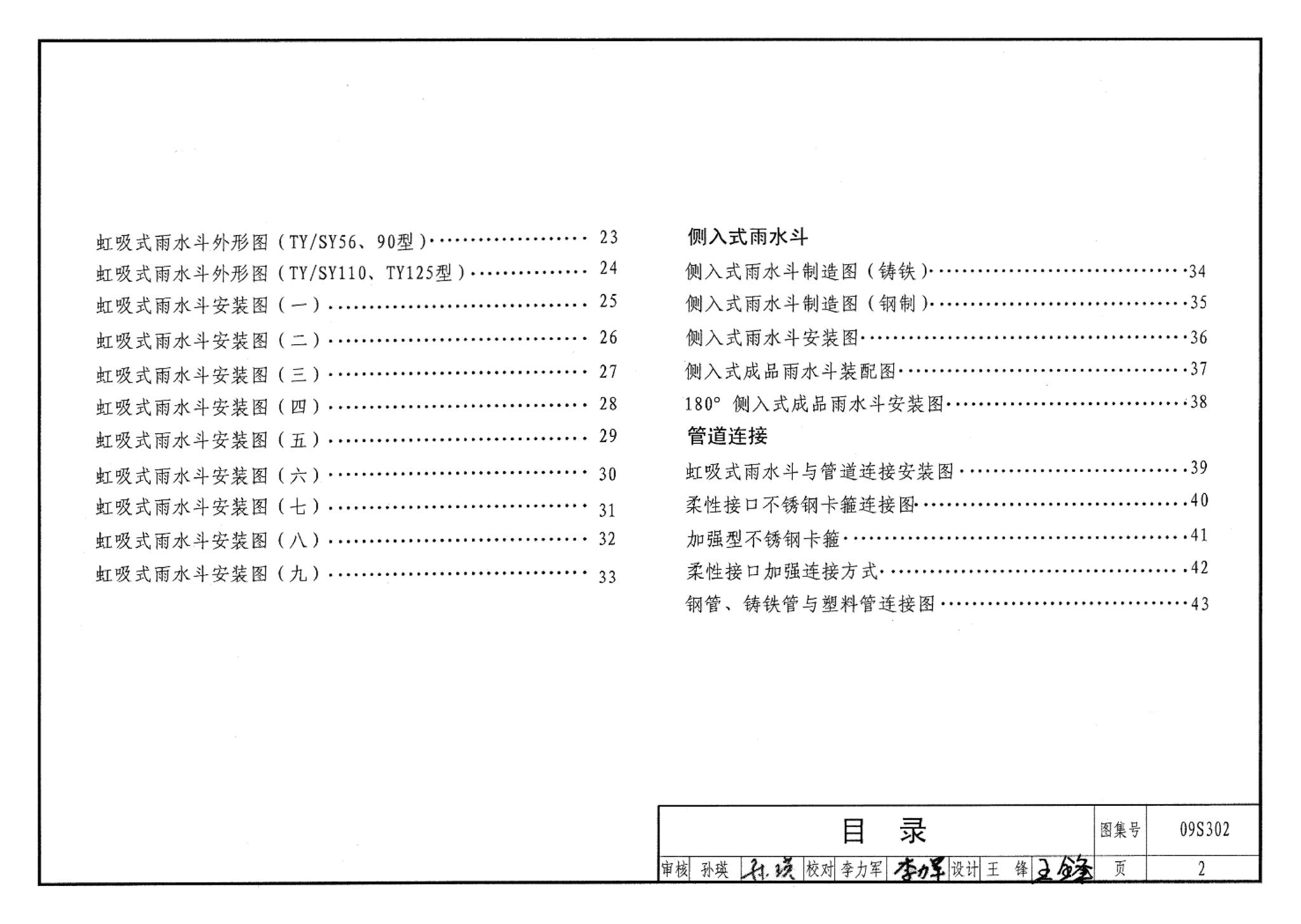 09S302--雨水斗选用及安装