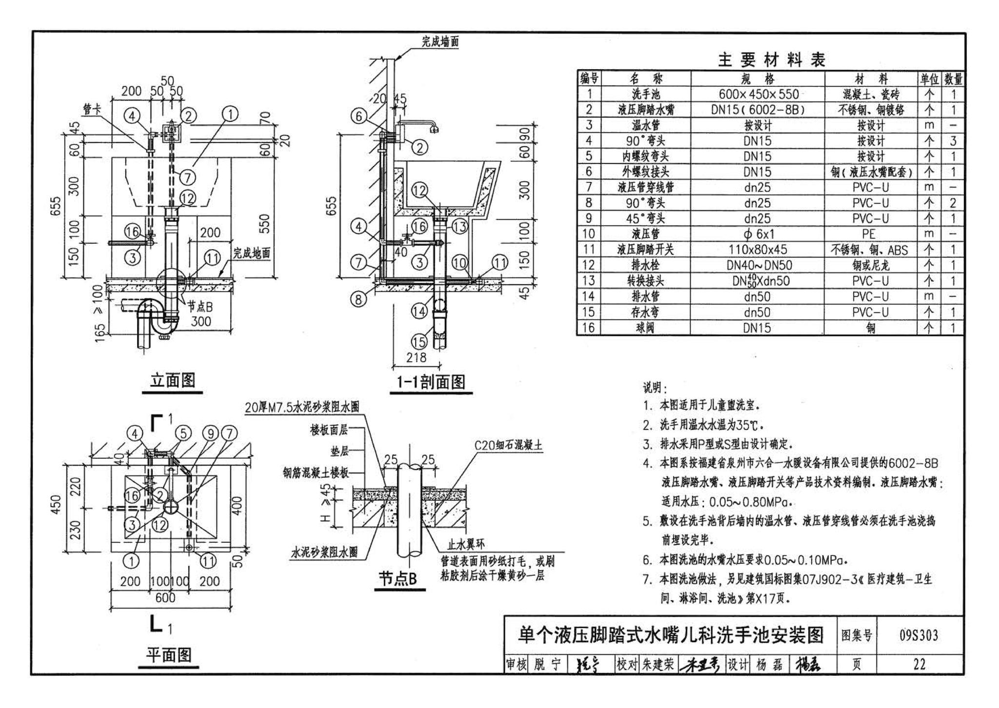 09S303--医疗卫生设备安装