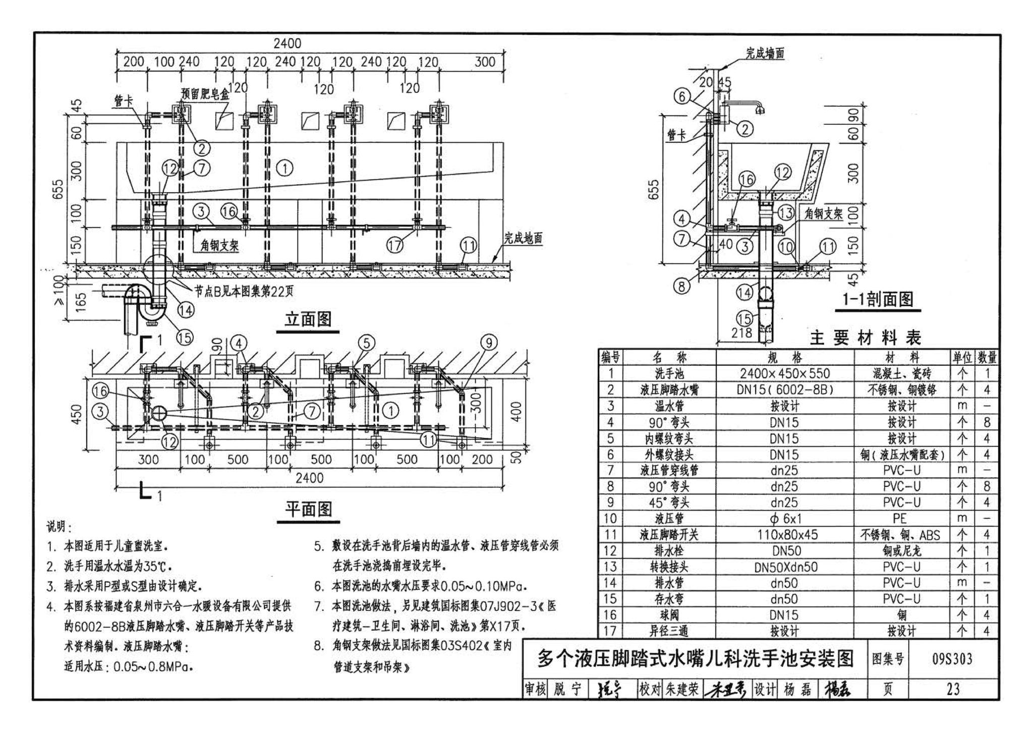 09S303--医疗卫生设备安装