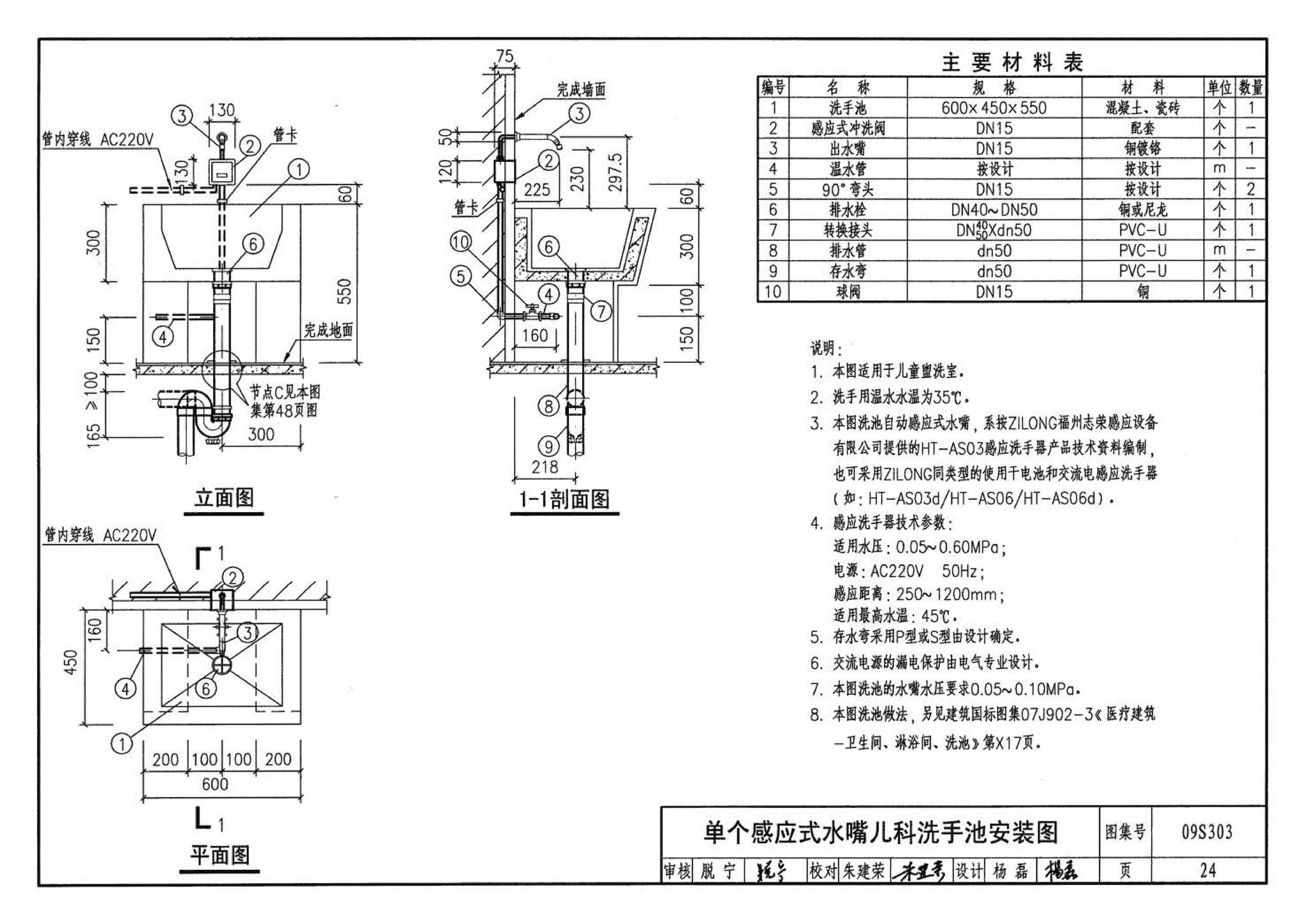 09S303--医疗卫生设备安装