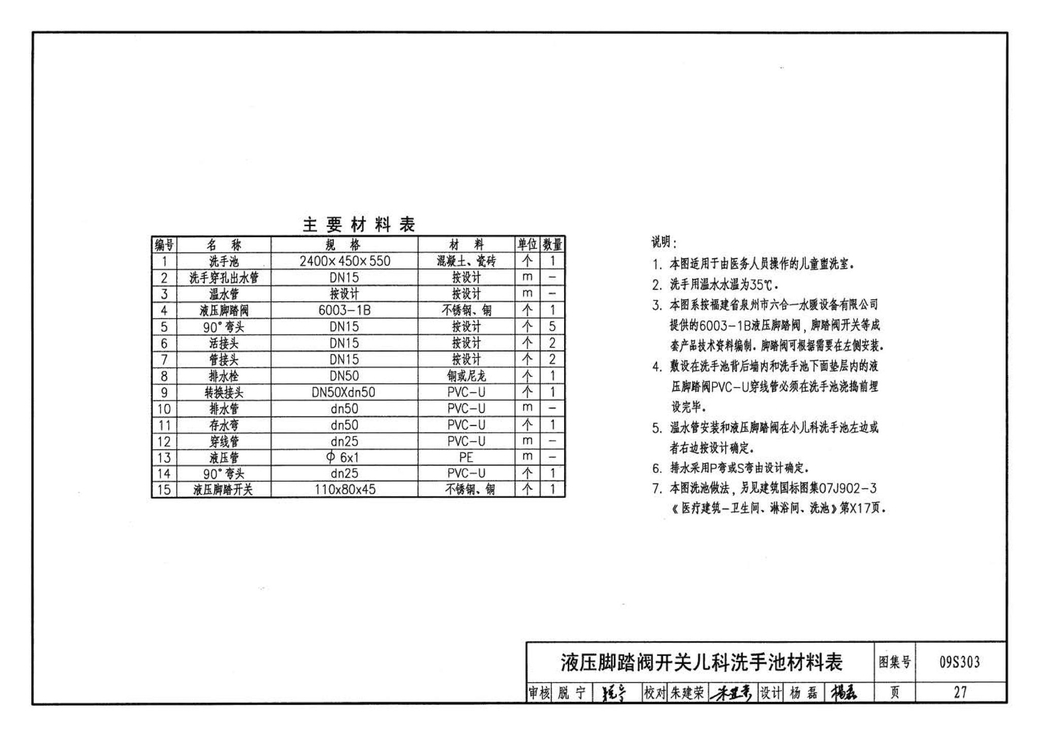 09S303--医疗卫生设备安装