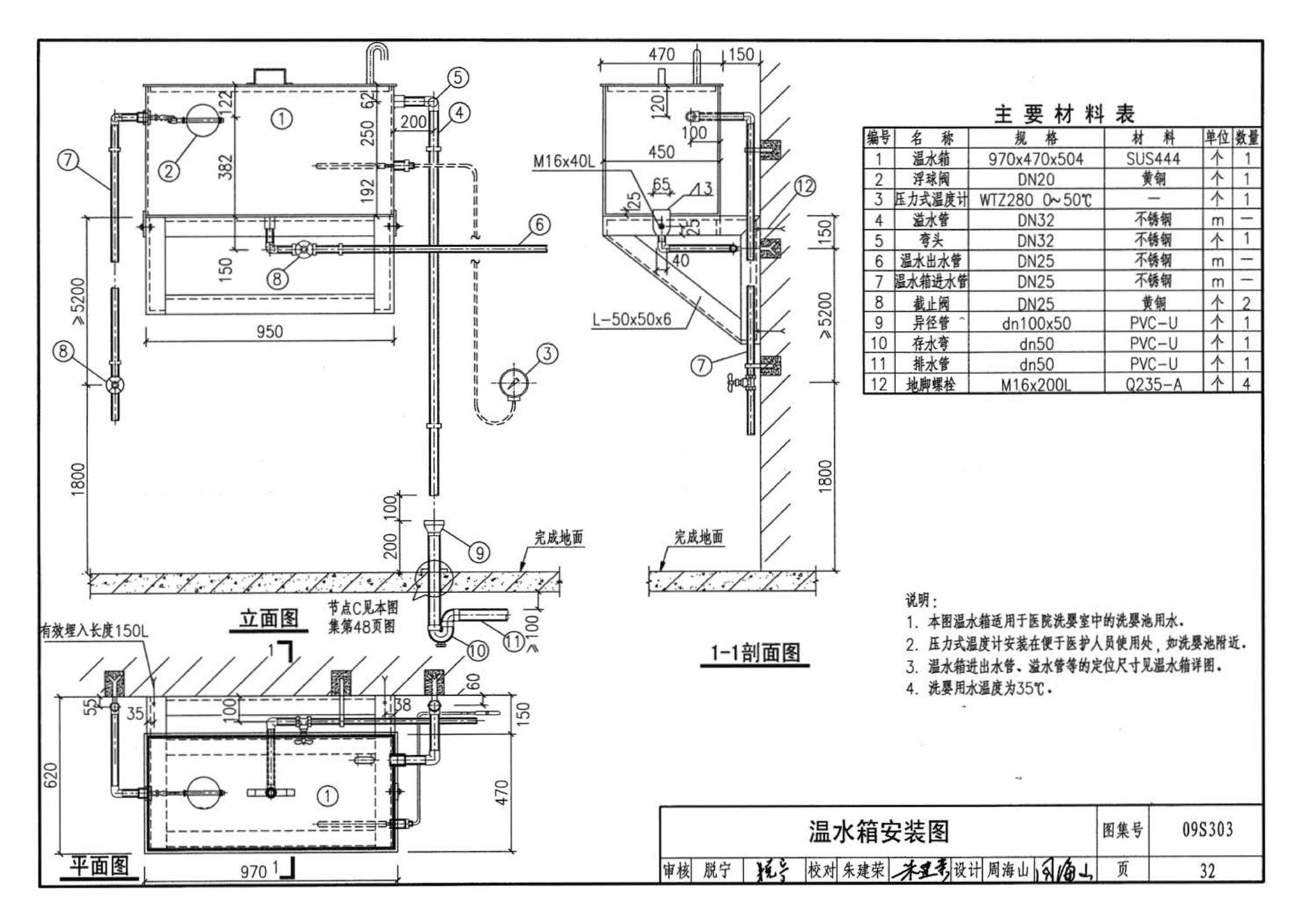 09S303--医疗卫生设备安装