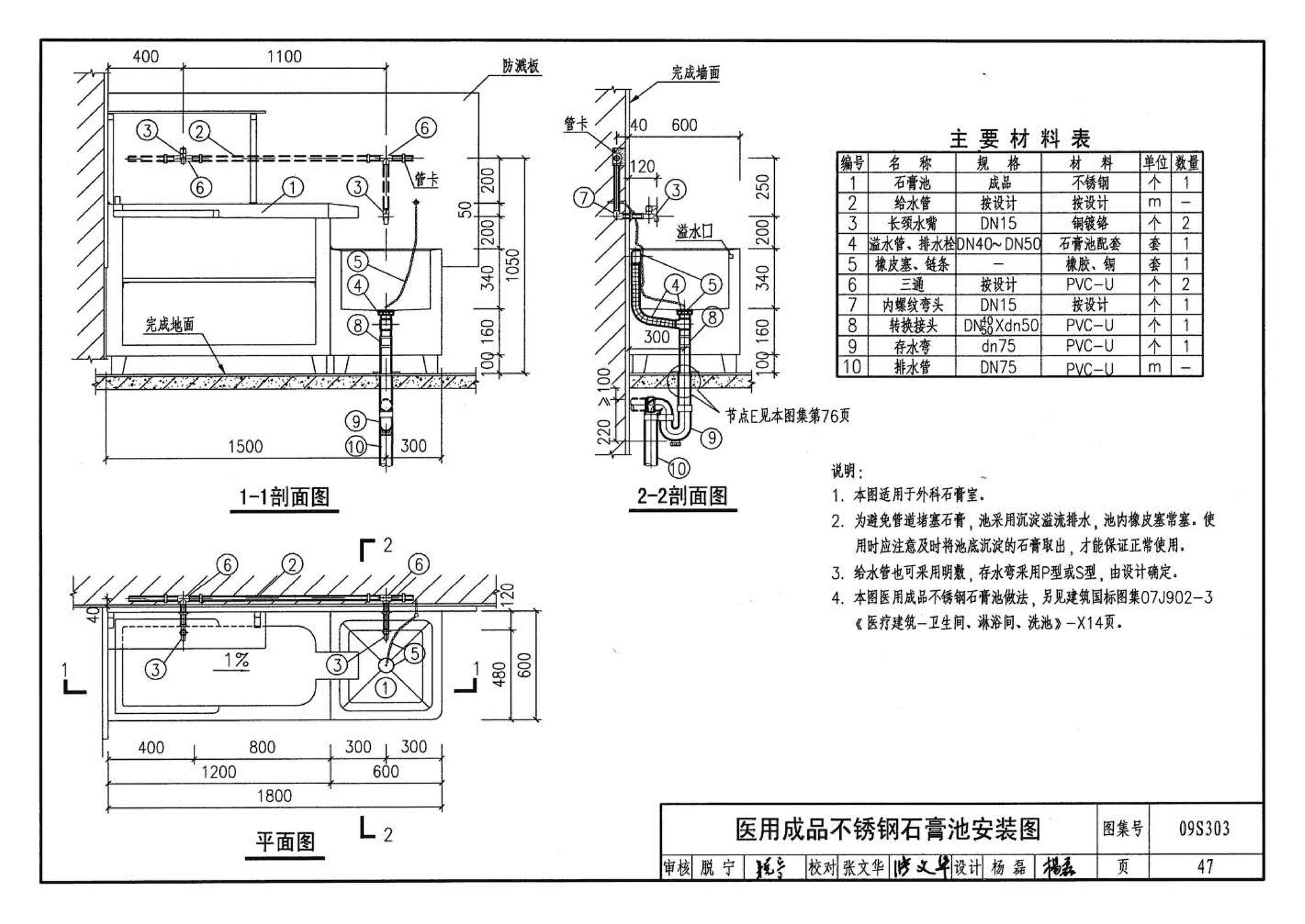 09S303--医疗卫生设备安装