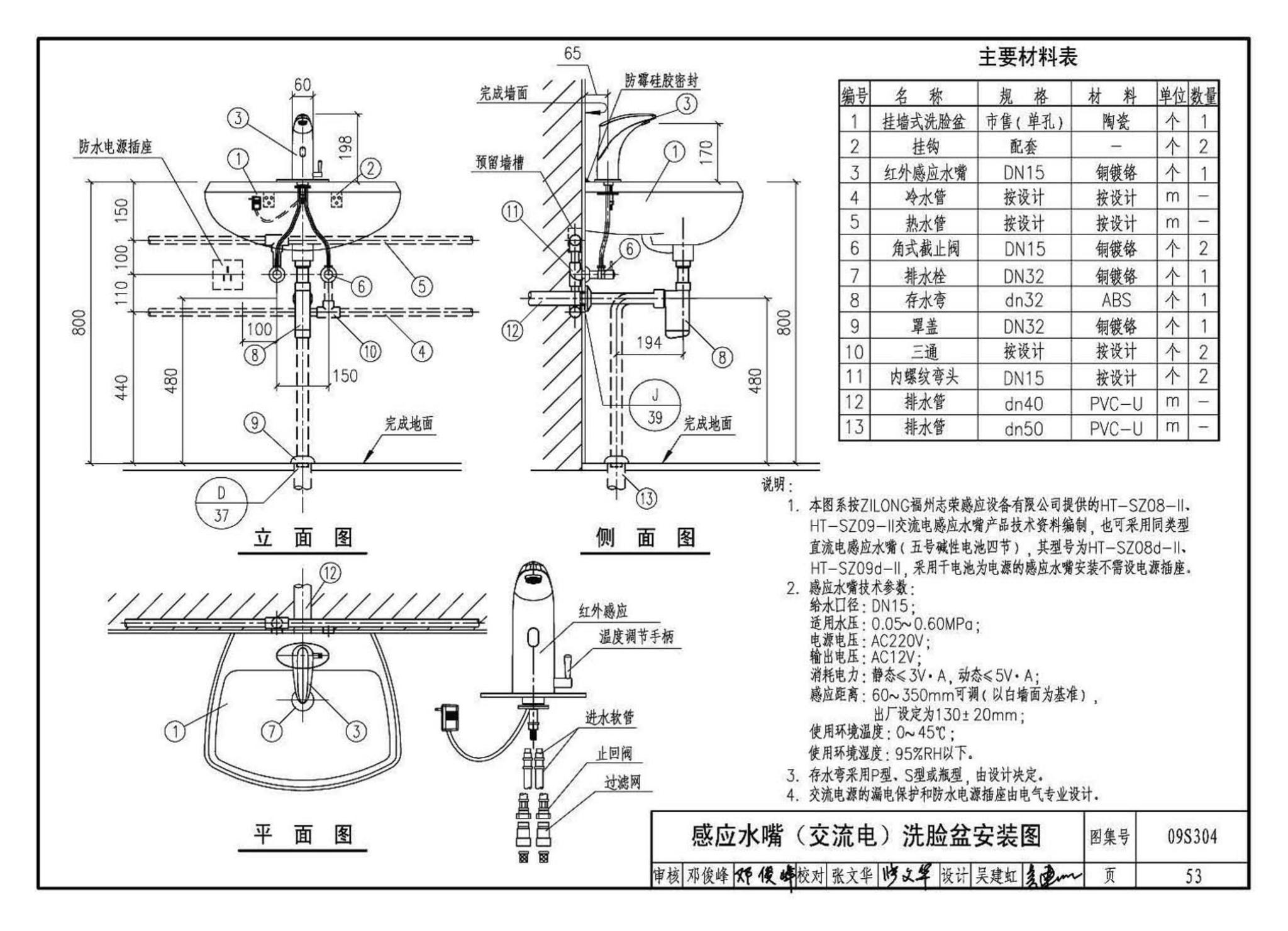 09S304--卫生设备安装