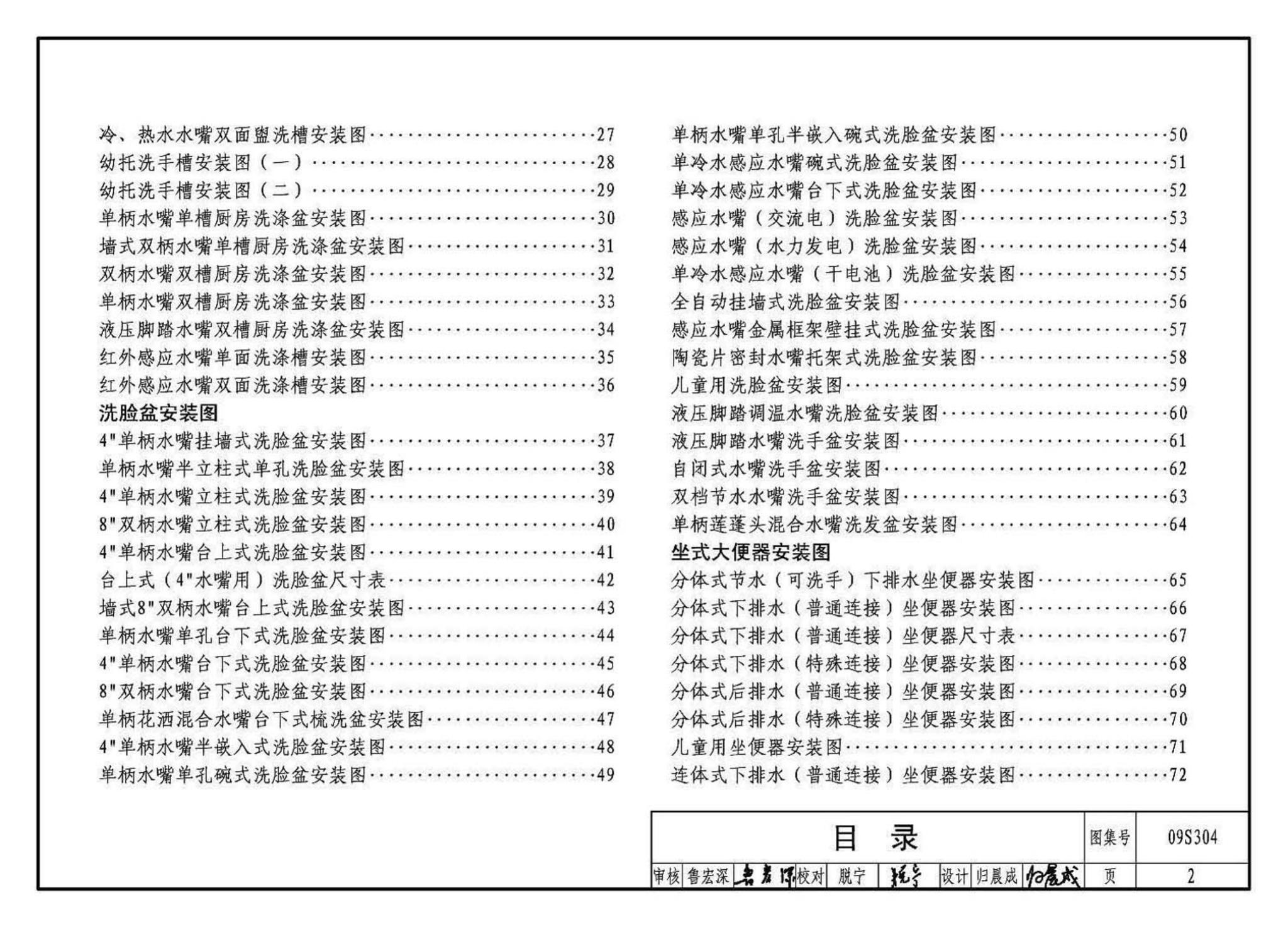 09S304--卫生设备安装