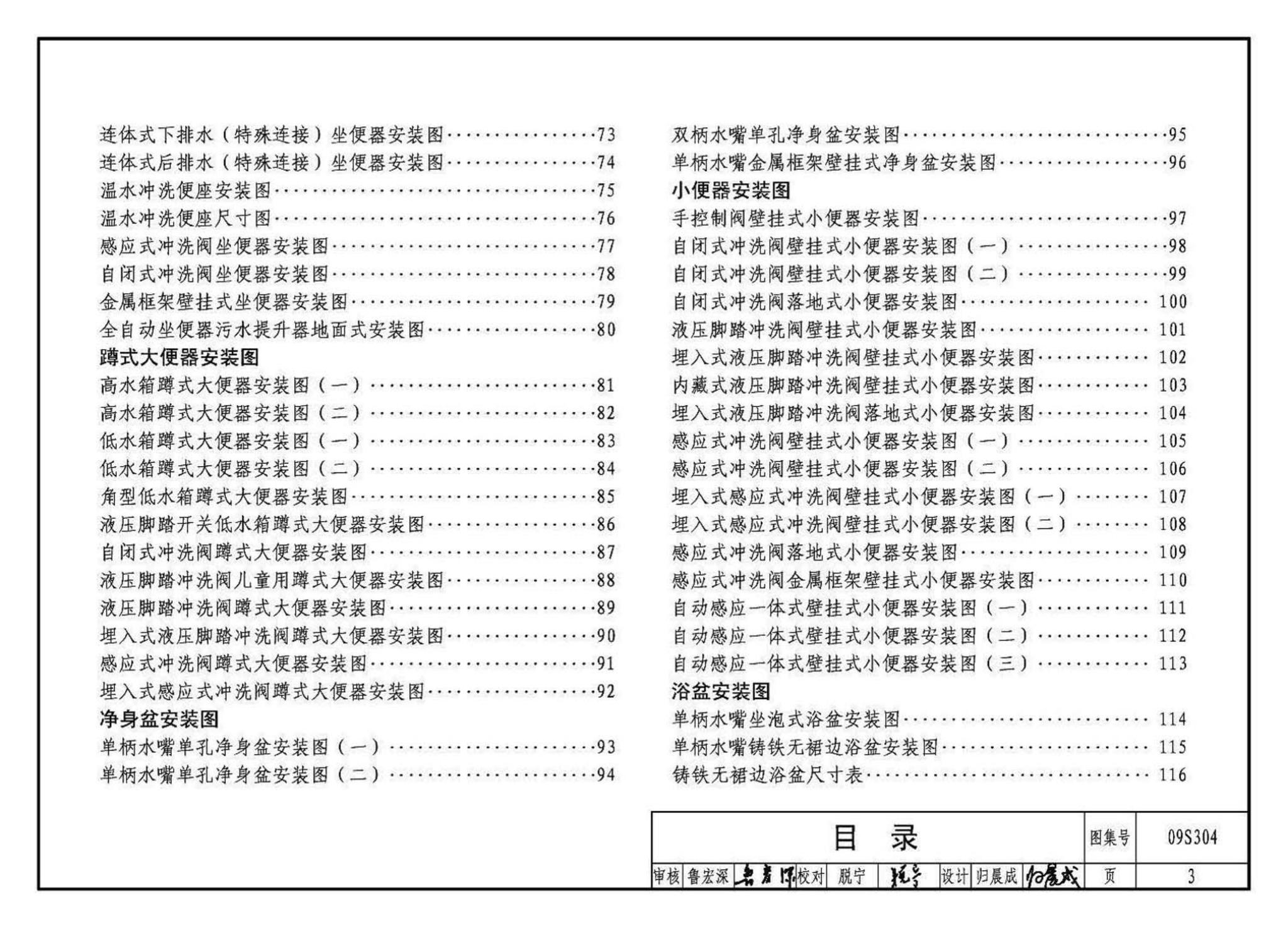 09S304--卫生设备安装