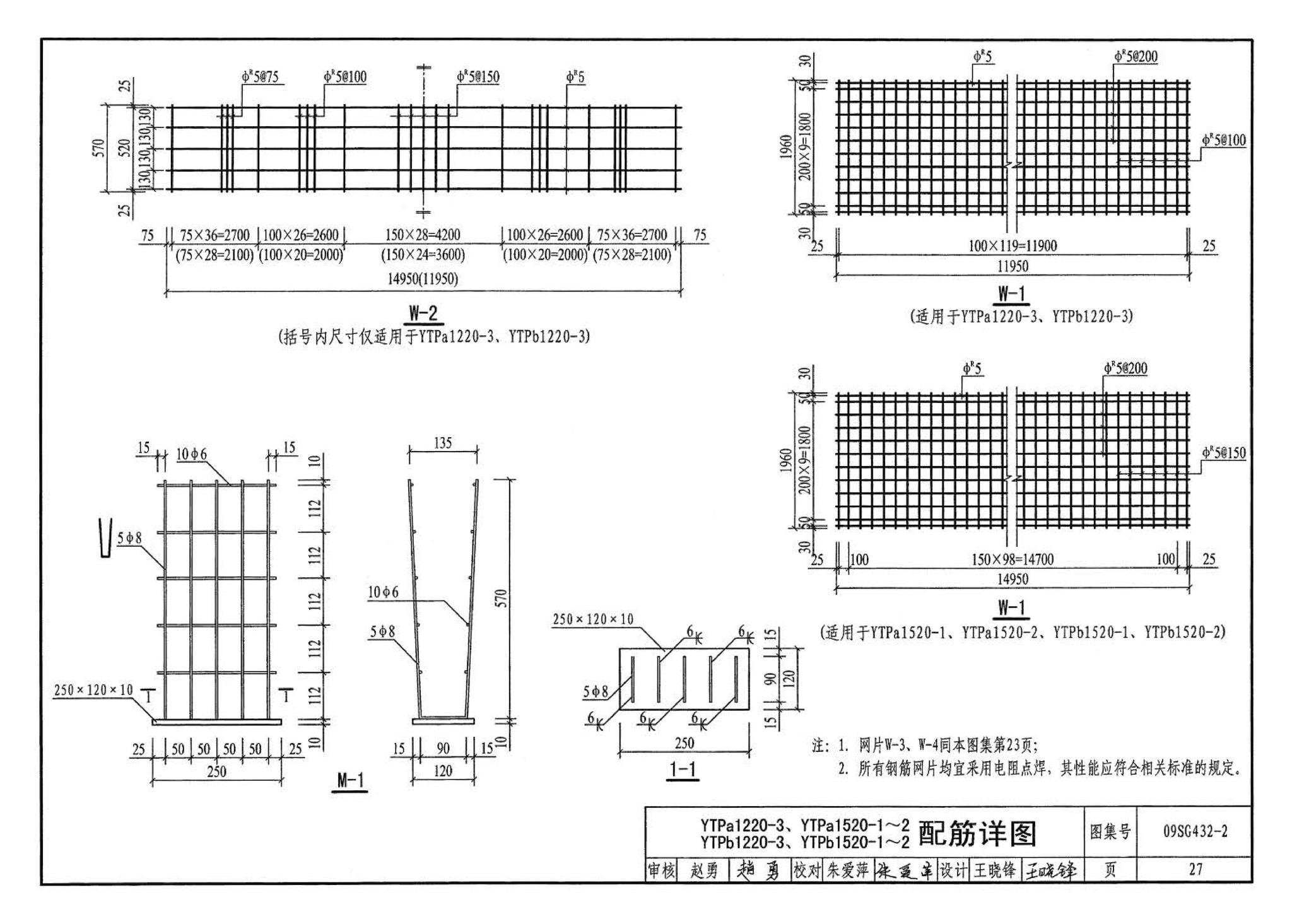 09SG432-2--预应力混凝土双T板（平板，宽度2.0m、2.4m、3.0m）