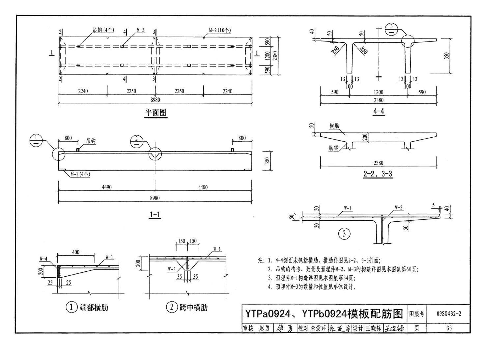 09SG432-2--预应力混凝土双T板（平板，宽度2.0m、2.4m、3.0m）