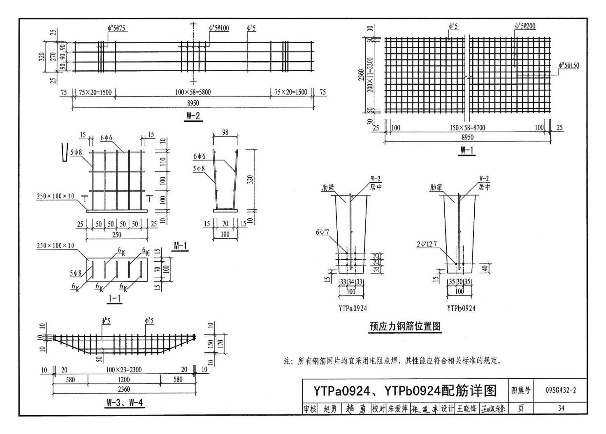 09SG432-2--预应力混凝土双T板（平板，宽度2.0m、2.4m、3.0m）