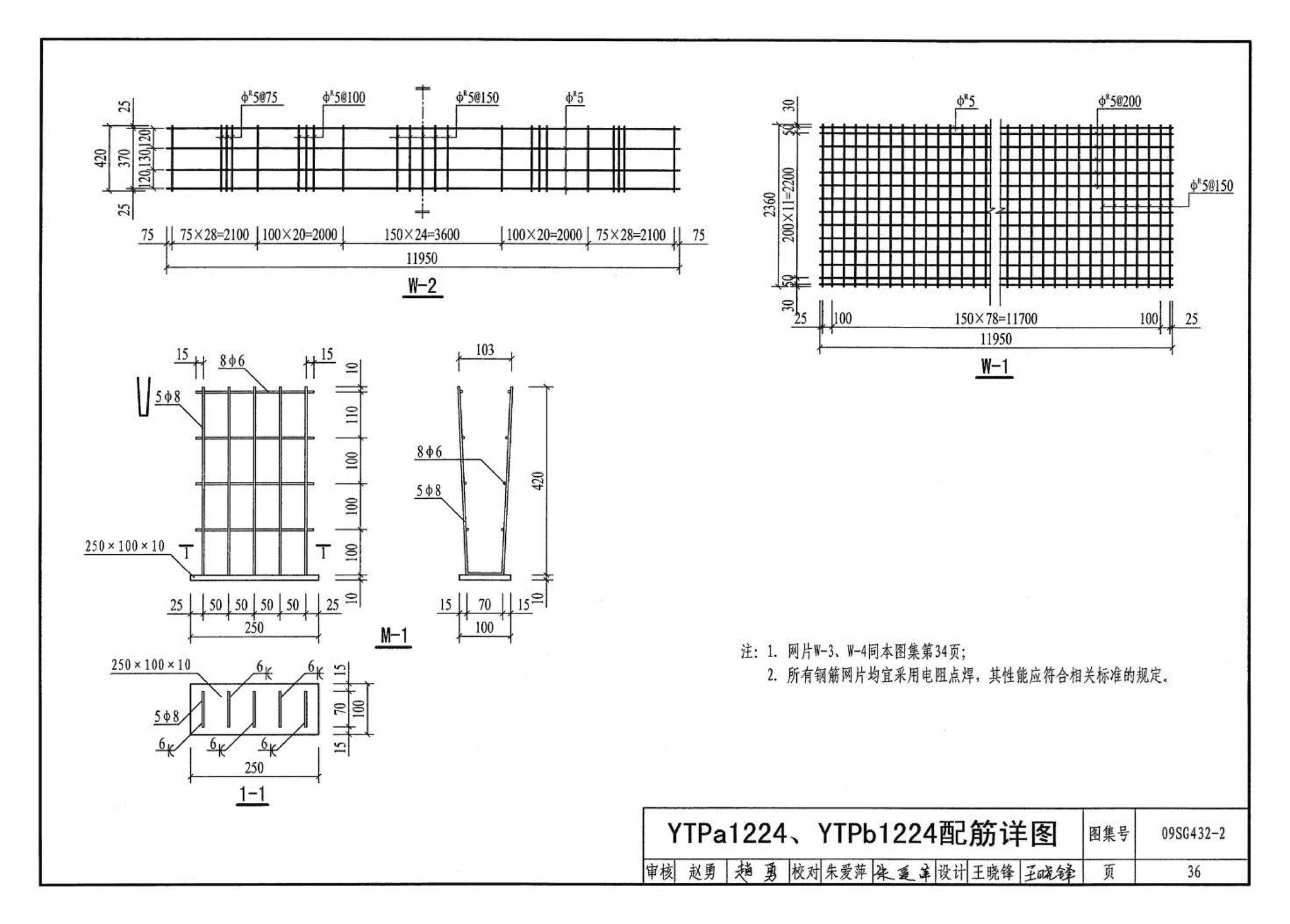 09SG432-2--预应力混凝土双T板（平板，宽度2.0m、2.4m、3.0m）