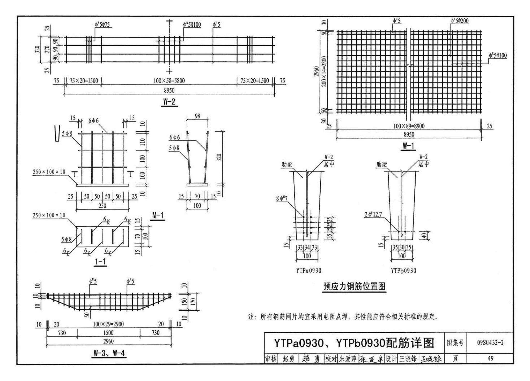 09SG432-2--预应力混凝土双T板（平板，宽度2.0m、2.4m、3.0m）