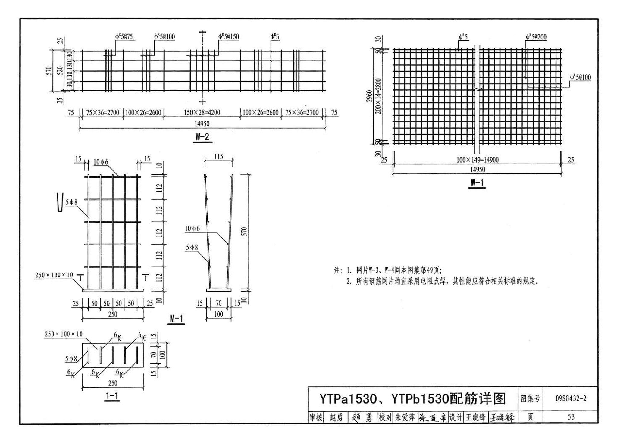 09SG432-2--预应力混凝土双T板（平板，宽度2.0m、2.4m、3.0m）