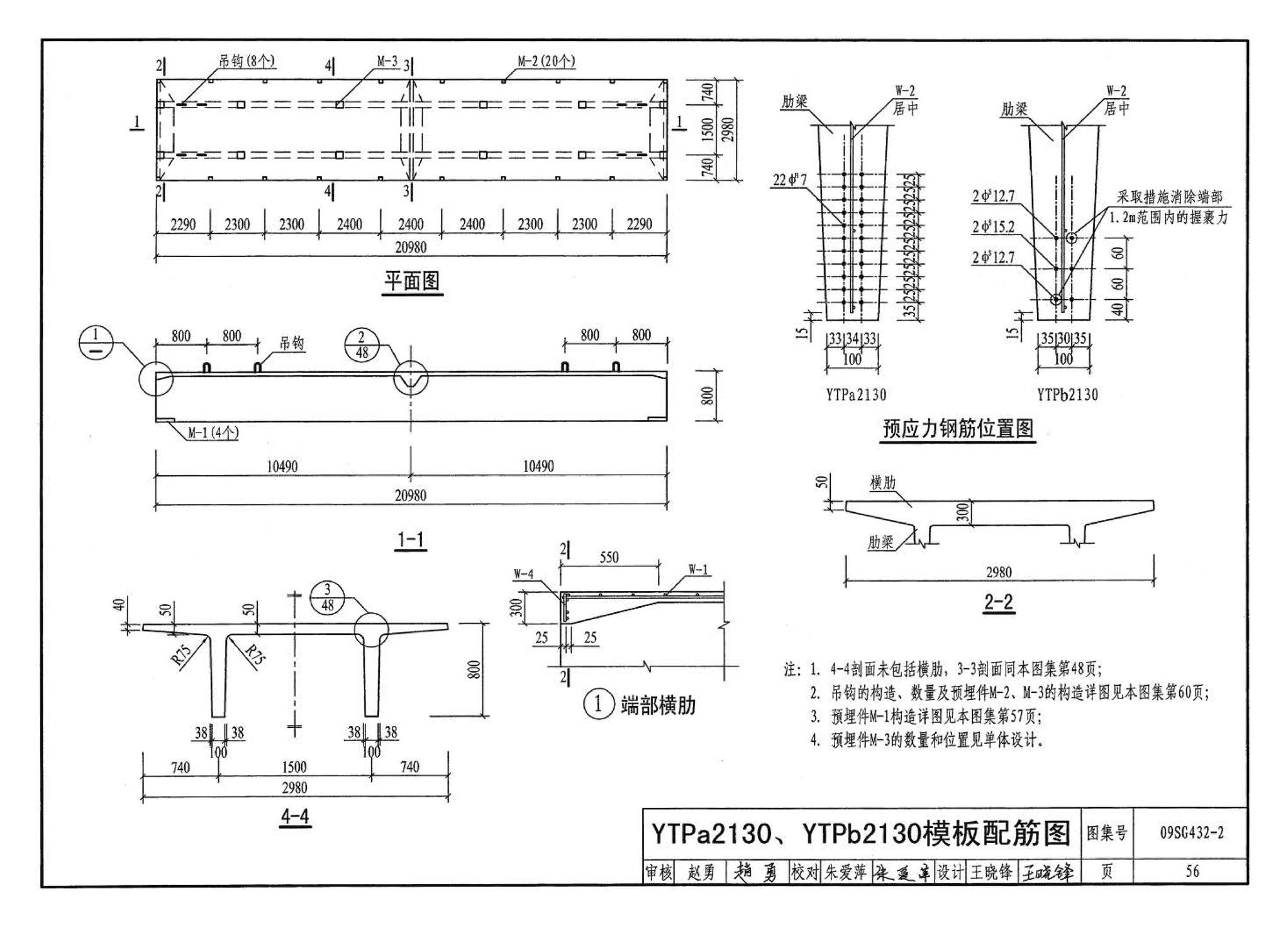 09SG432-2--预应力混凝土双T板（平板，宽度2.0m、2.4m、3.0m）